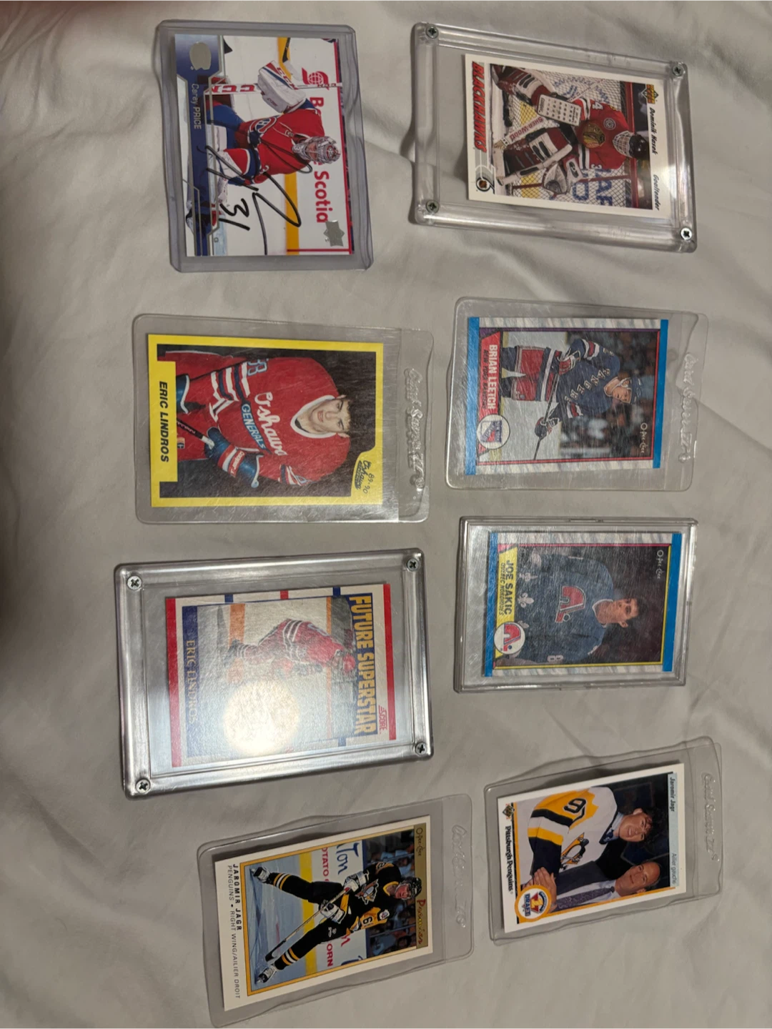 Collection of 7 Vintage Hockey Trading Cards