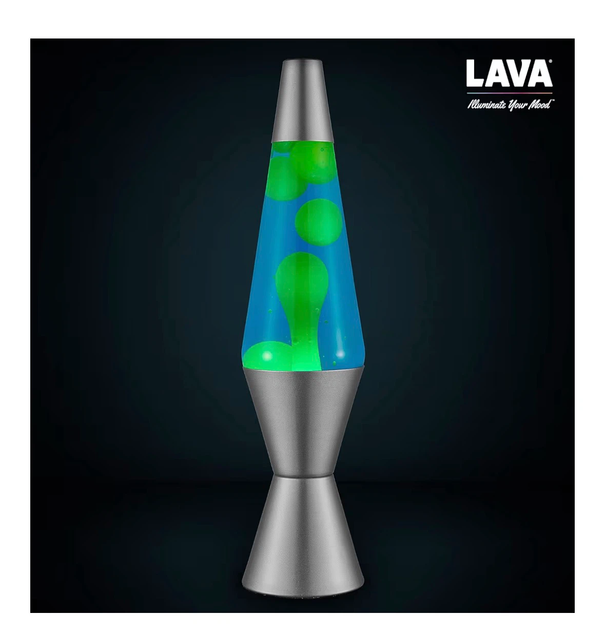 Lava Lamp 14.5 inch Green Lava in Blue Liquid - photo 2
