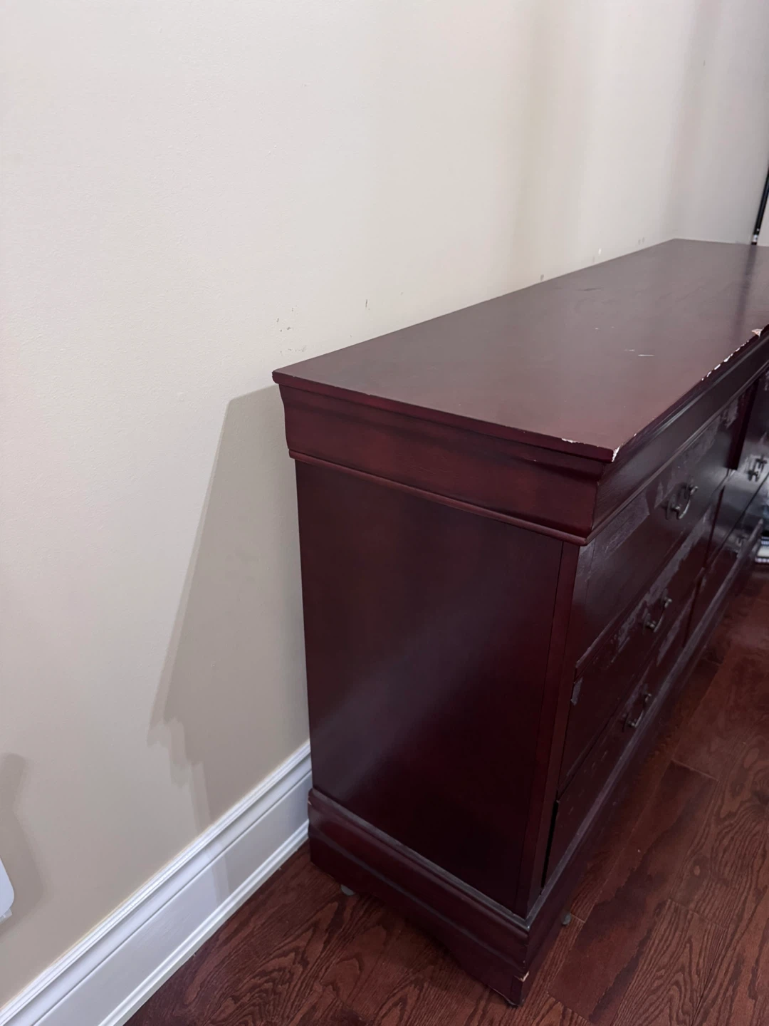 Cherry Wood Bedroom Set – Dresser, Nightstand, Twin Bed Frame - photo 4