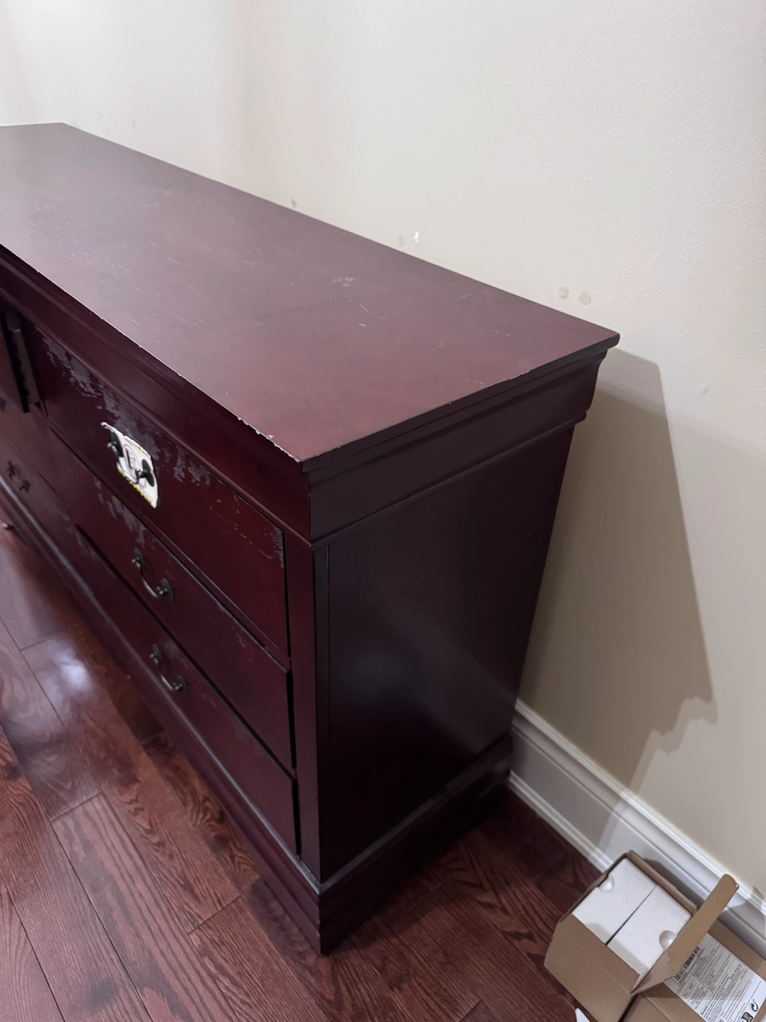 Cherry Wood Bedroom Set – Dresser, Nightstand, Twin Bed Frame - photo 5