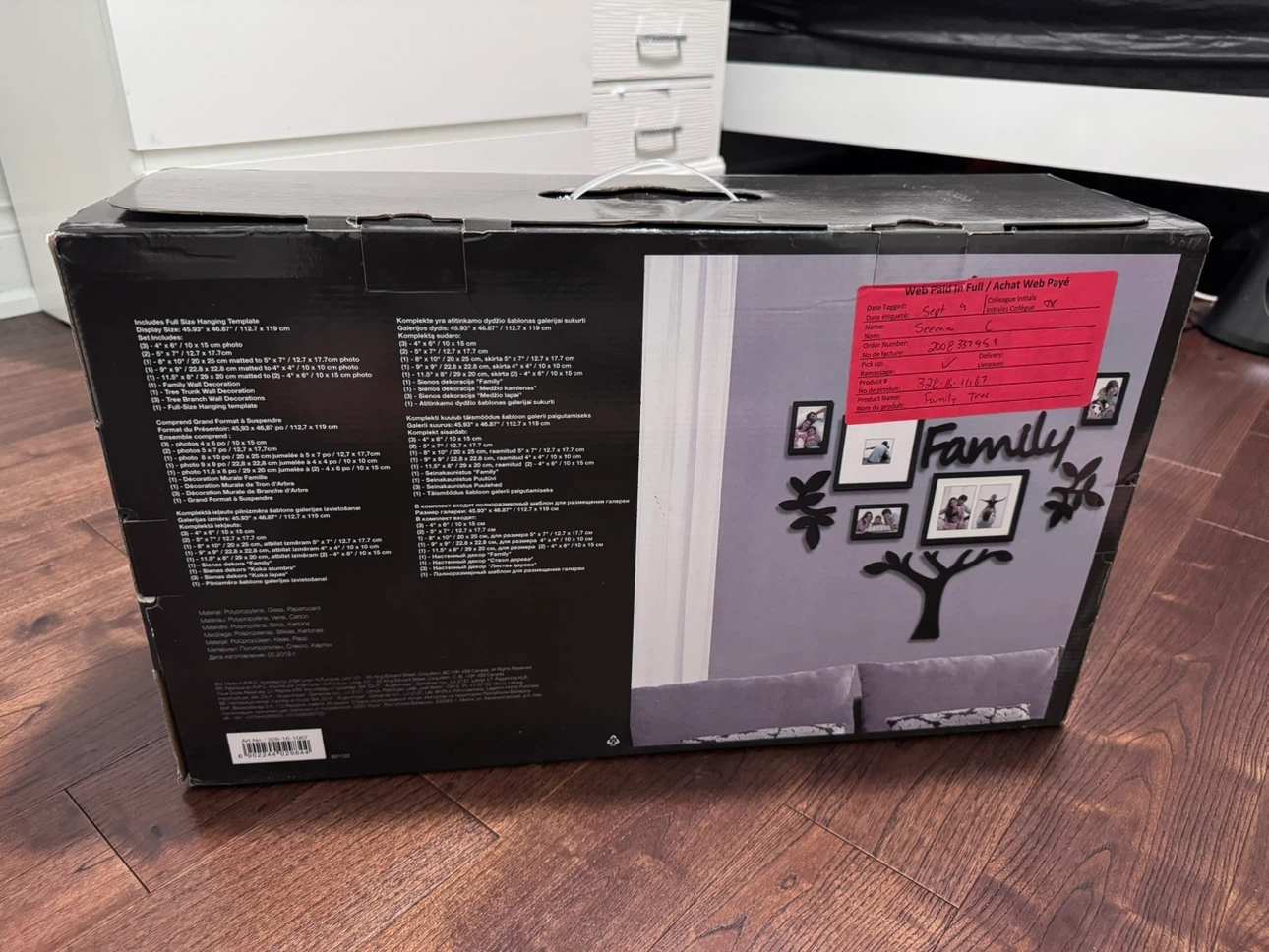 Family Tree 13-Piece Gallery Wall Frame Set Brand New, Sealed - photo 3