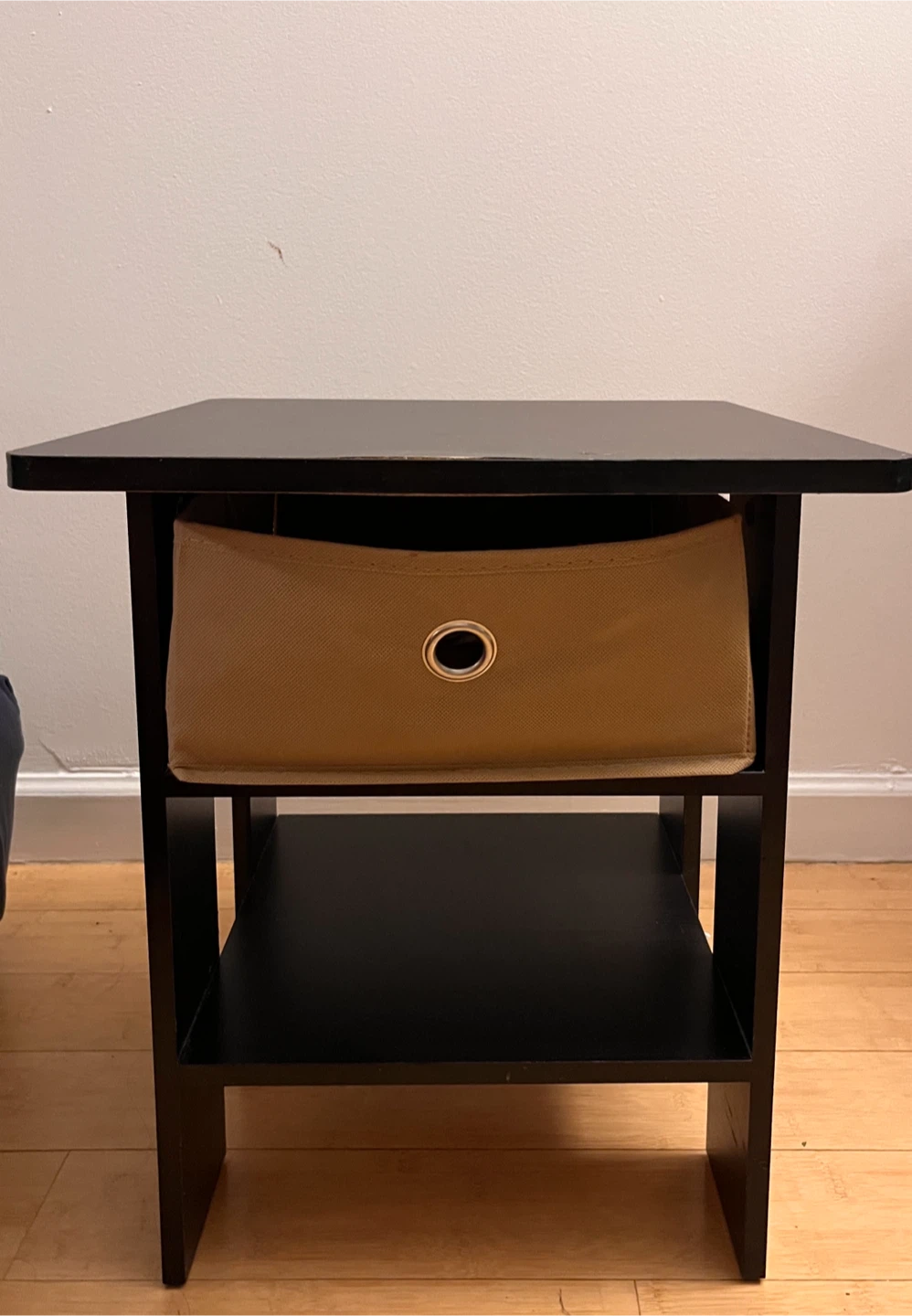Dark Brown Side Table with Drawer