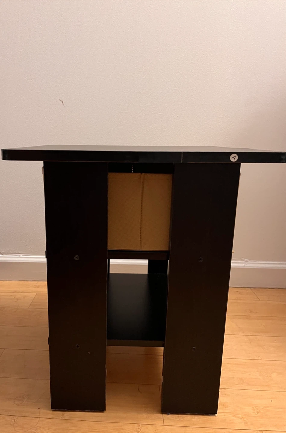 Dark Brown Side Table with Drawer - photo 3
