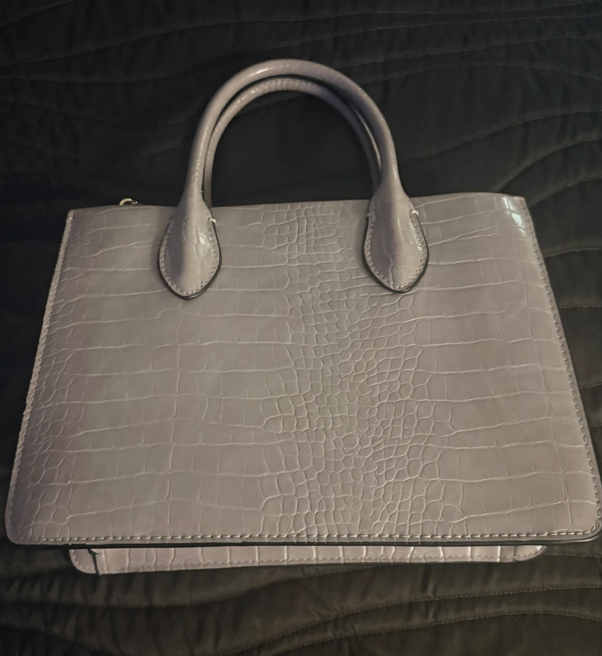 H&M Grey Crocodile Embossed Handbag - photo 5