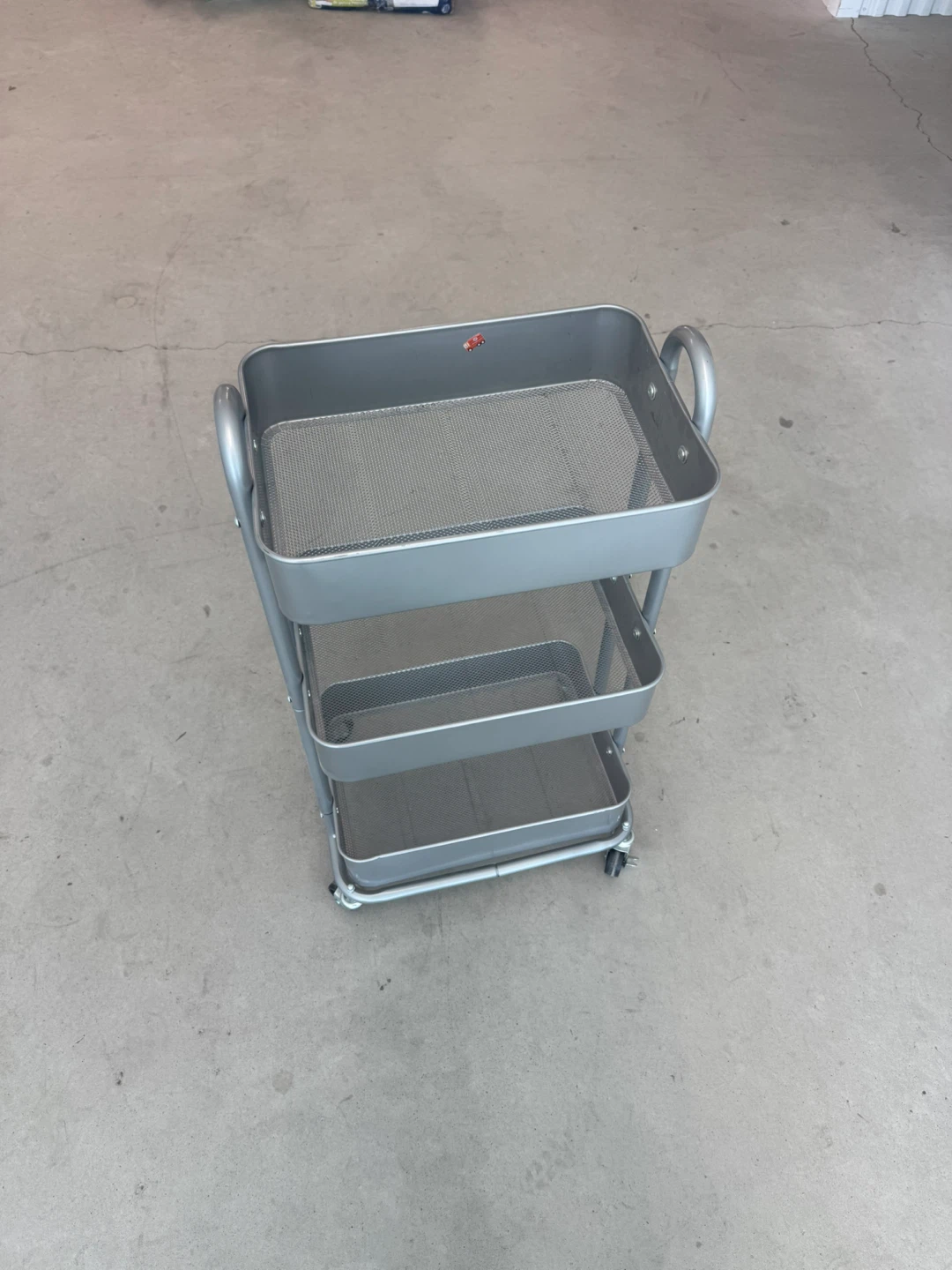Three-Tier Metal Rolling Utility Cart