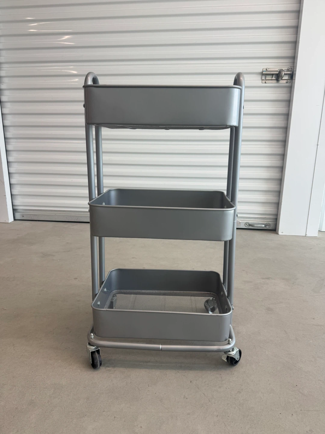 Three-Tier Metal Rolling Utility Cart - photo 3