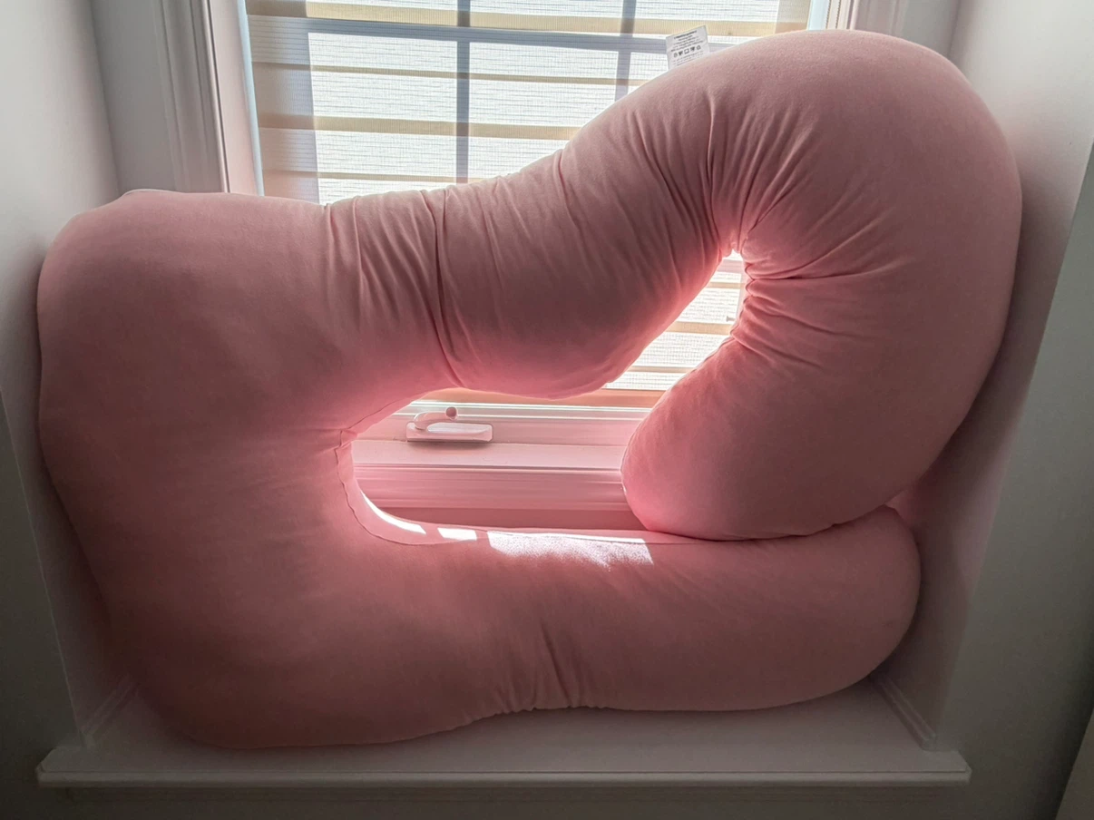 Momcozy U-Shaped Pregnancy Pillow, Pink - photo 3