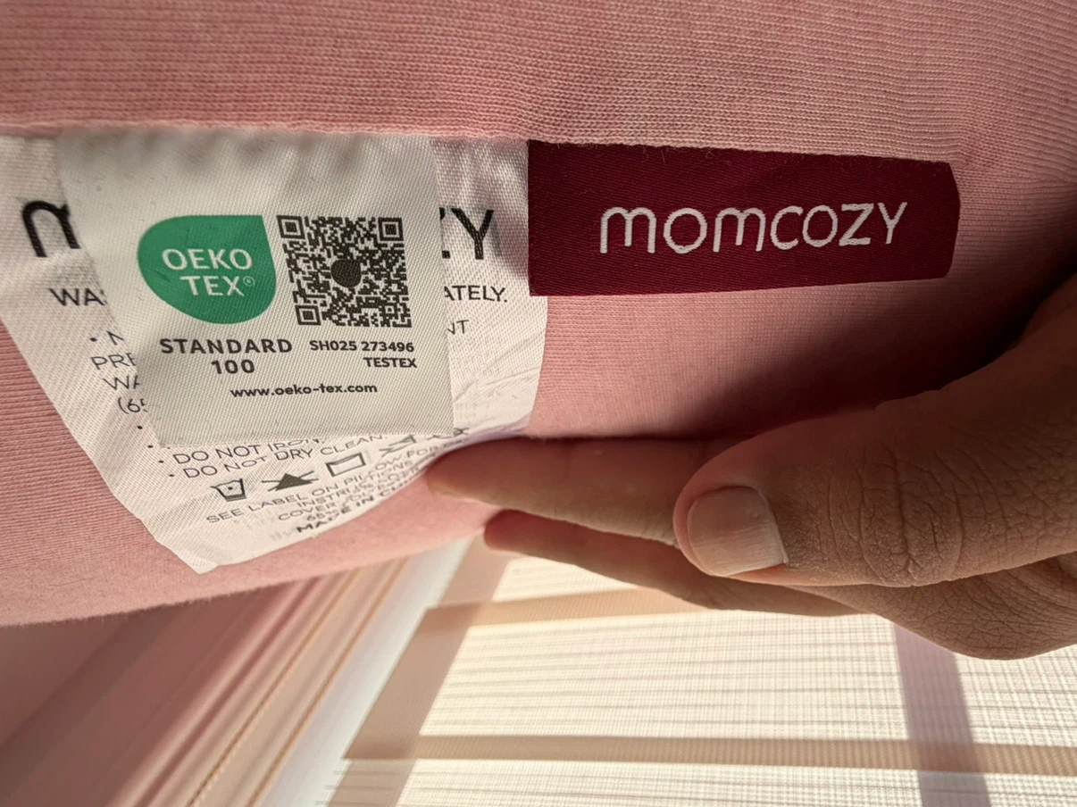 Momcozy U-Shaped Pregnancy Pillow, Pink - photo 4