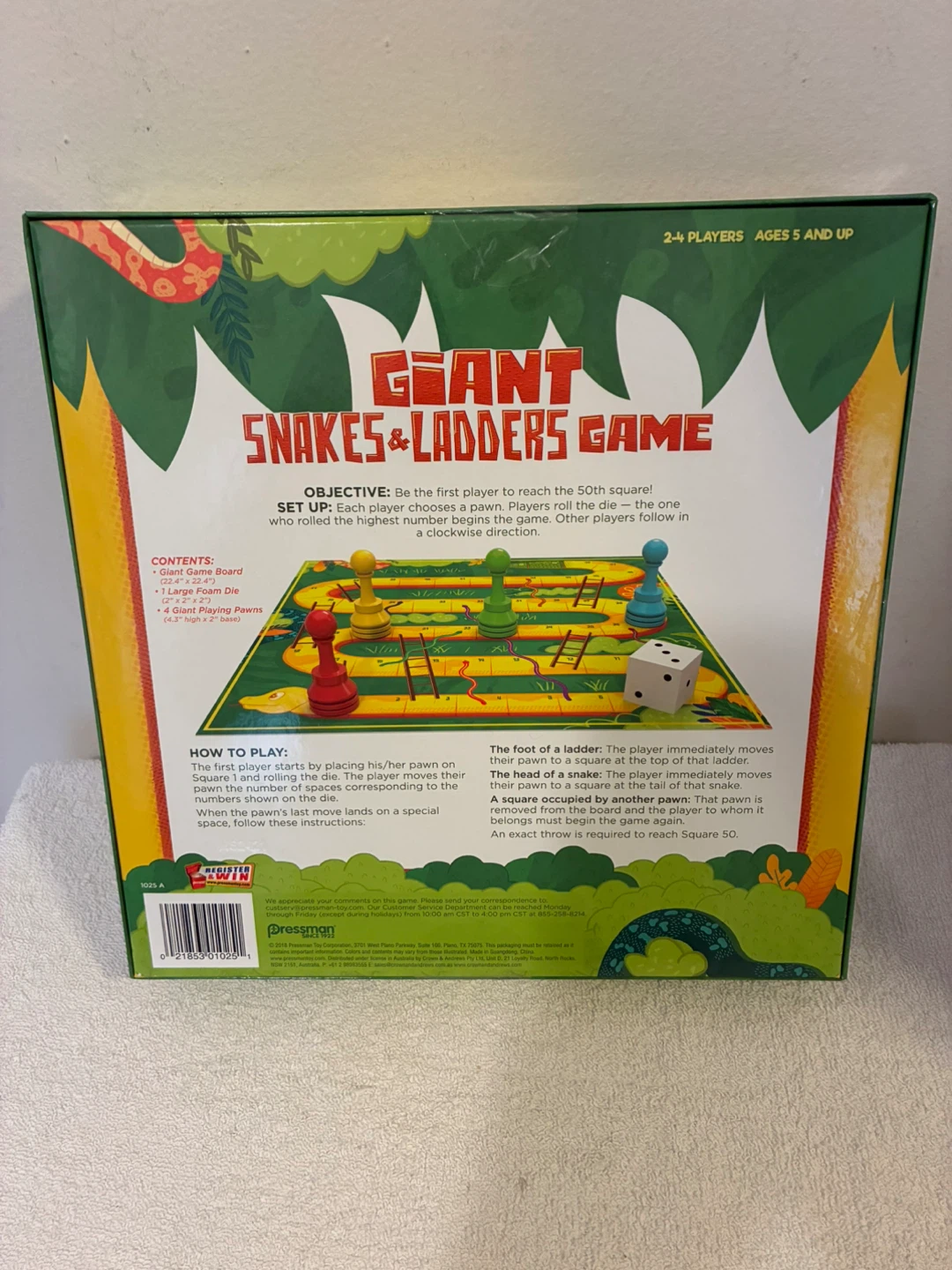 Pressman Giant Snakes & Ladders Game - photo 2