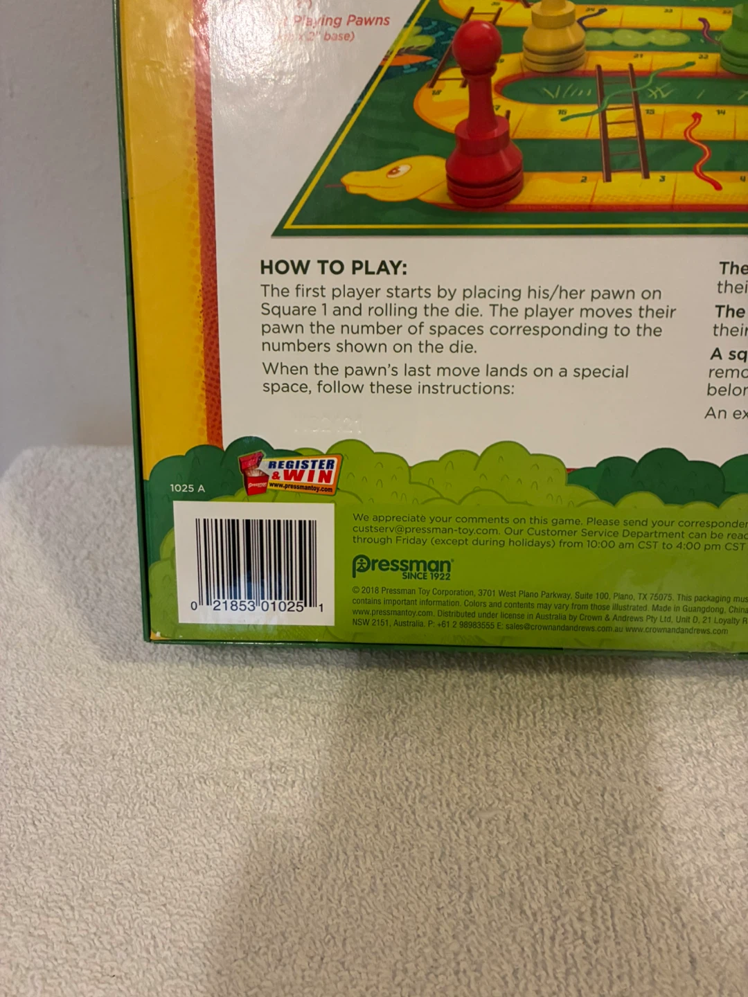 Pressman Giant Snakes & Ladders Game - photo 4