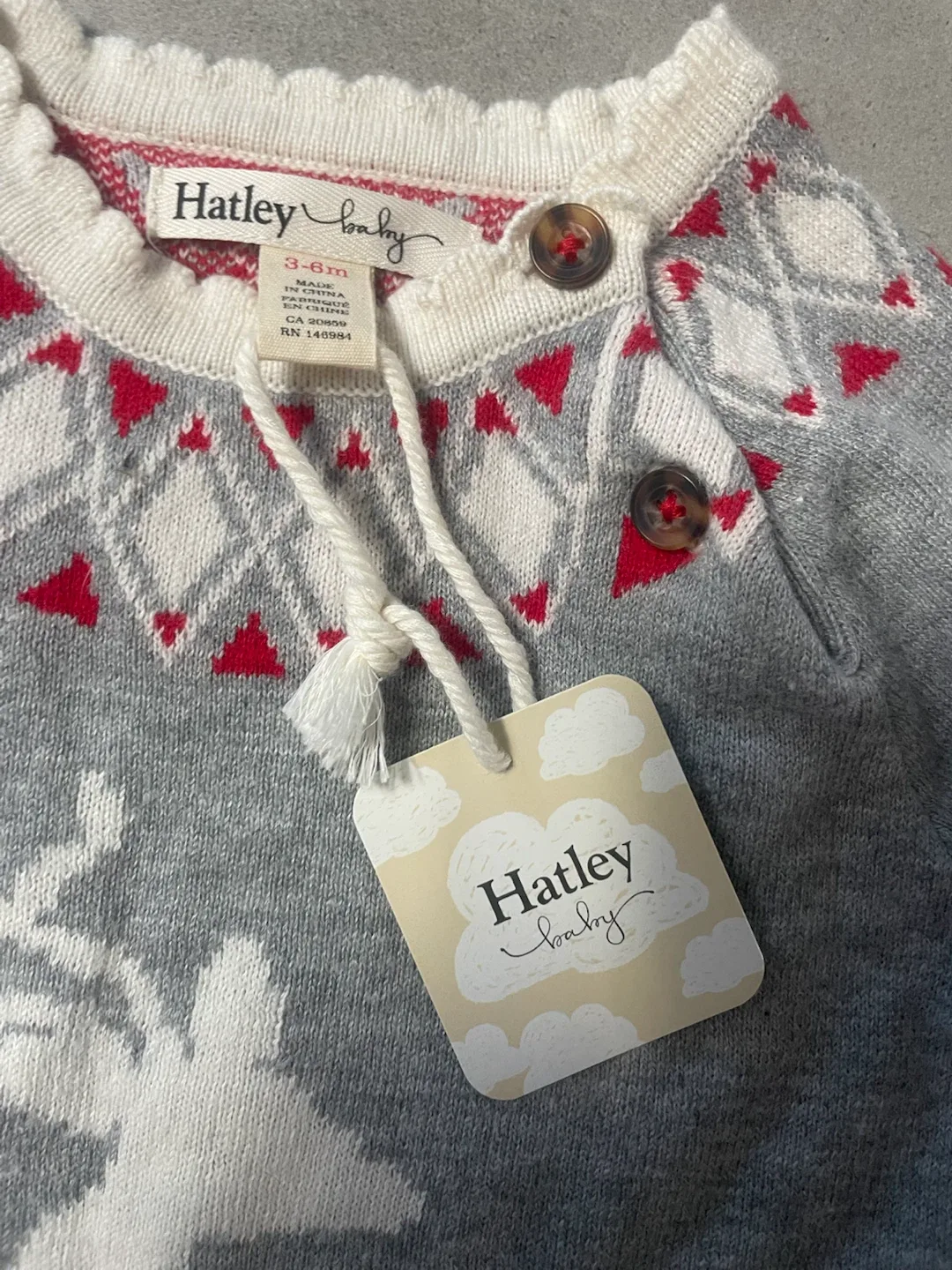 Hatley Baby Mistletoe Deer Sweater Romper - photo 2
