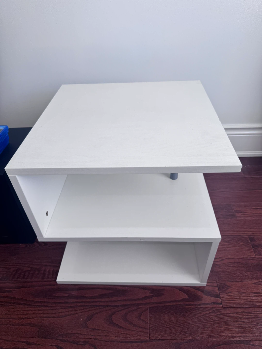 Modern White Side Table, 3-Tier S-Shape - photo 3