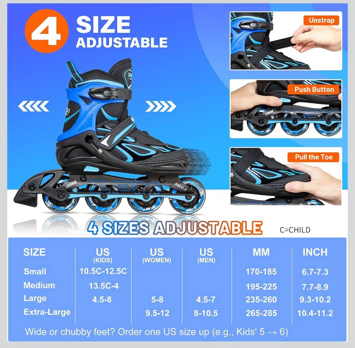 Adjustable Inline Skates - photo 3