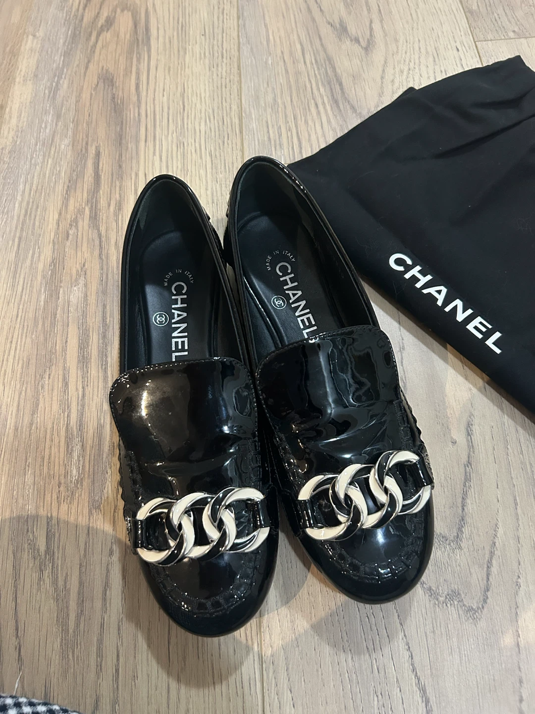 Authentic Chanel Moccasin 37