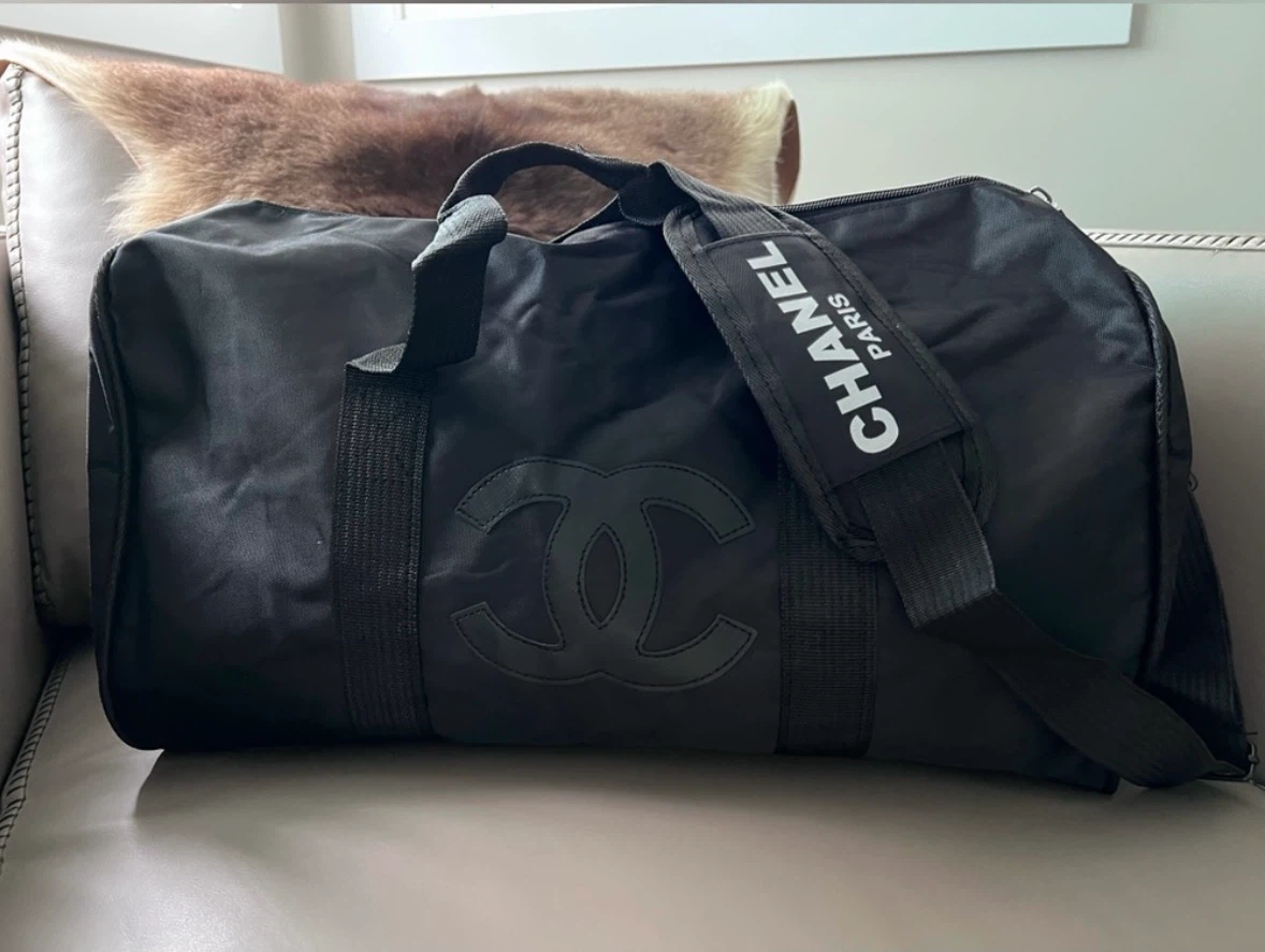 Chanel Paris Black Duffle/Gym Bag - photo 2
