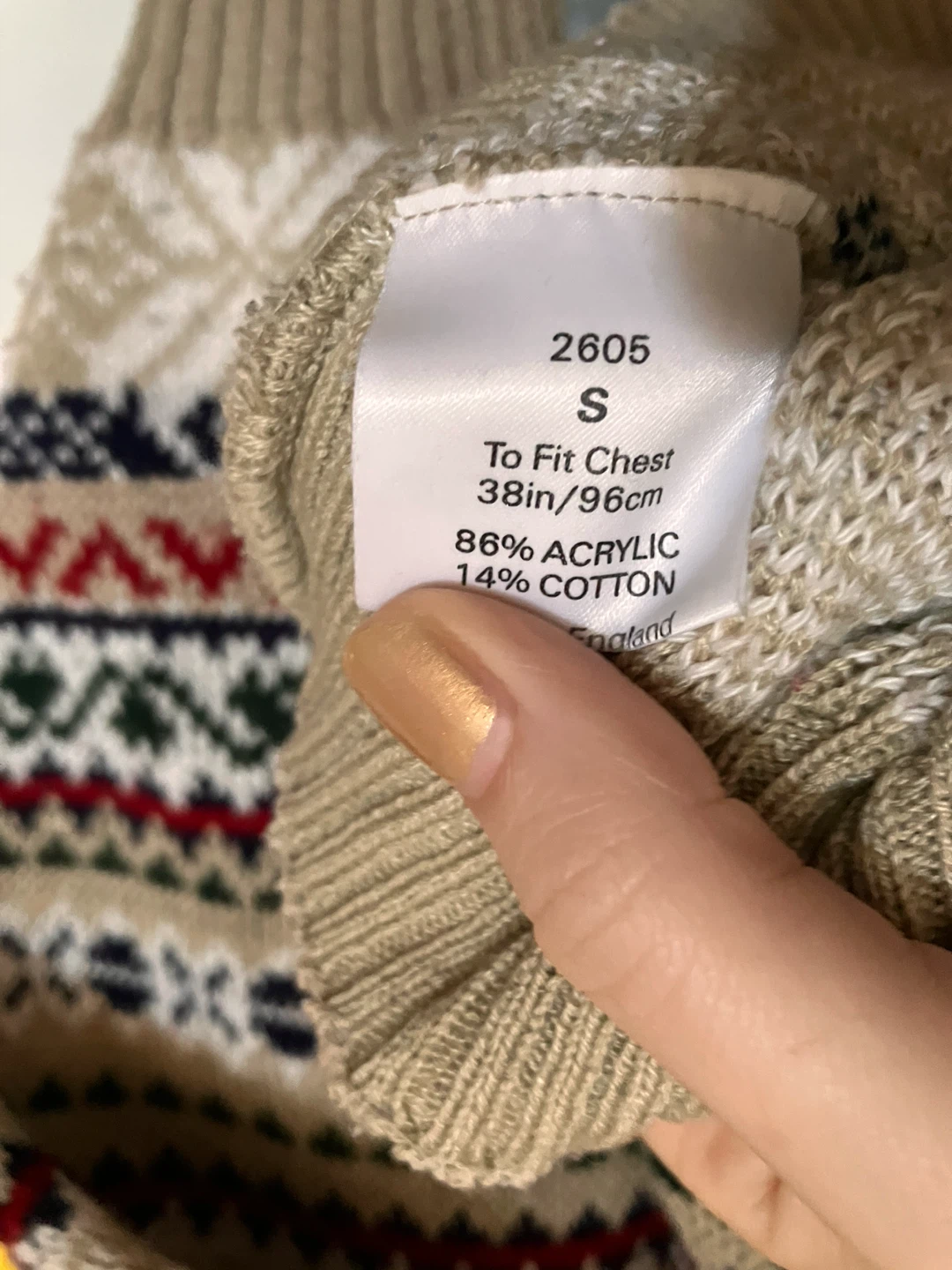 Beige Fair Isle Nordic Sweater - photo 3
