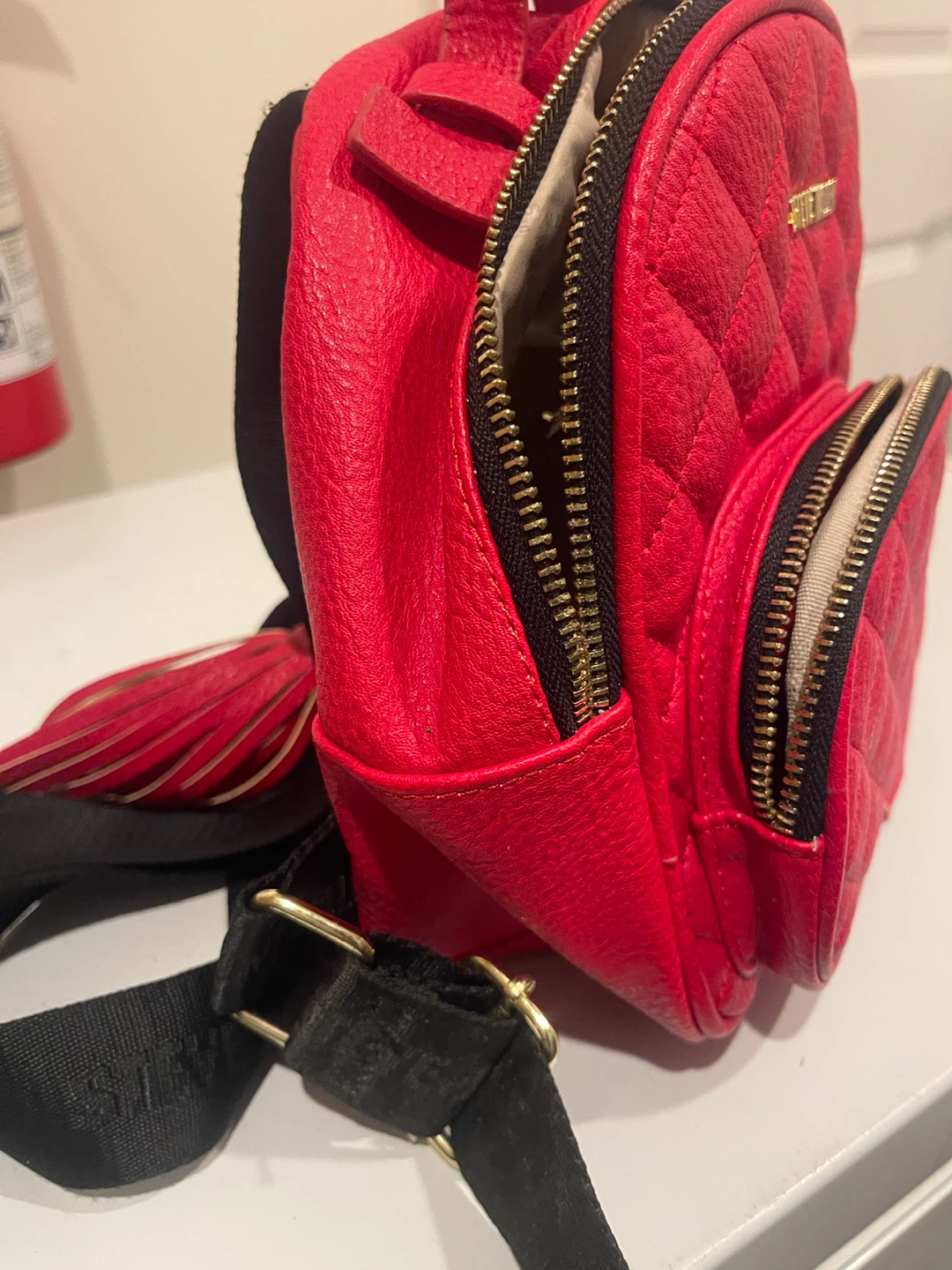 Steve Madden Quilted Red Mini Backpack - photo 2