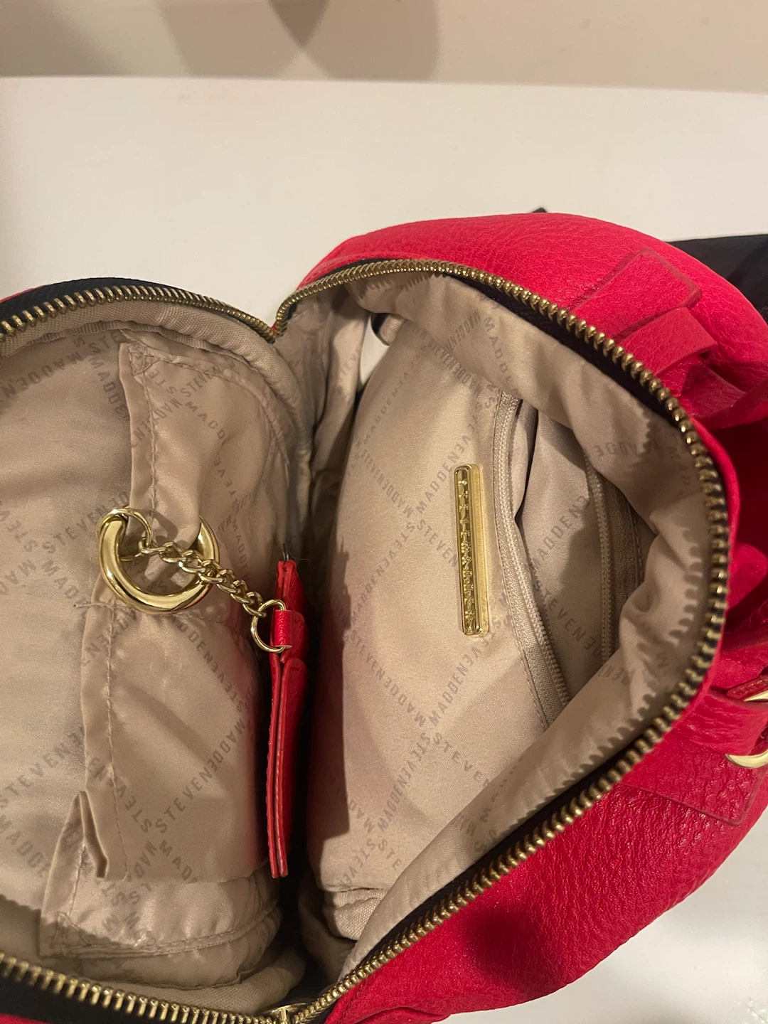 Steve Madden Quilted Red Mini Backpack - photo 3