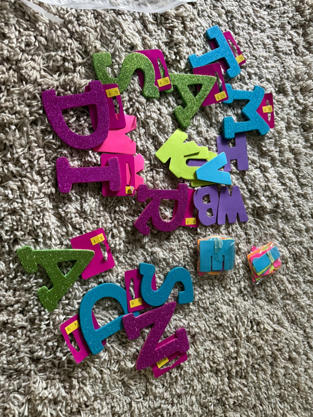 Assorted Glitter Foam Alphabet Letters