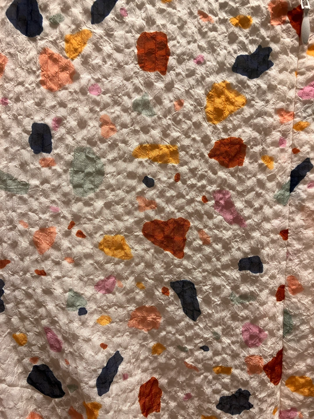 Madewell Cream Terrazzo Print Dress with Cap Sleeves - photo 3