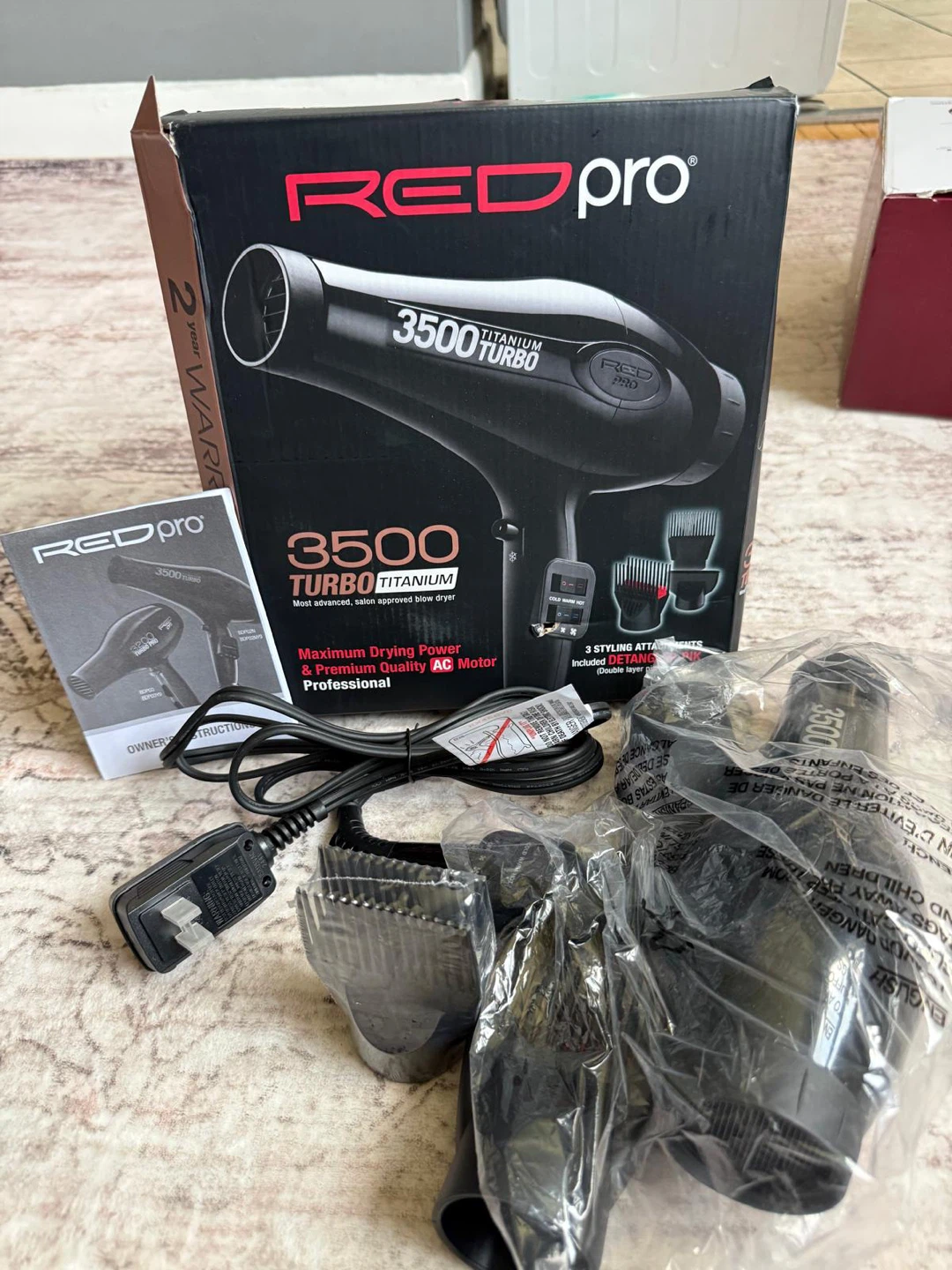 RED Pro 3500 Turbo Titanium Blow Dryer