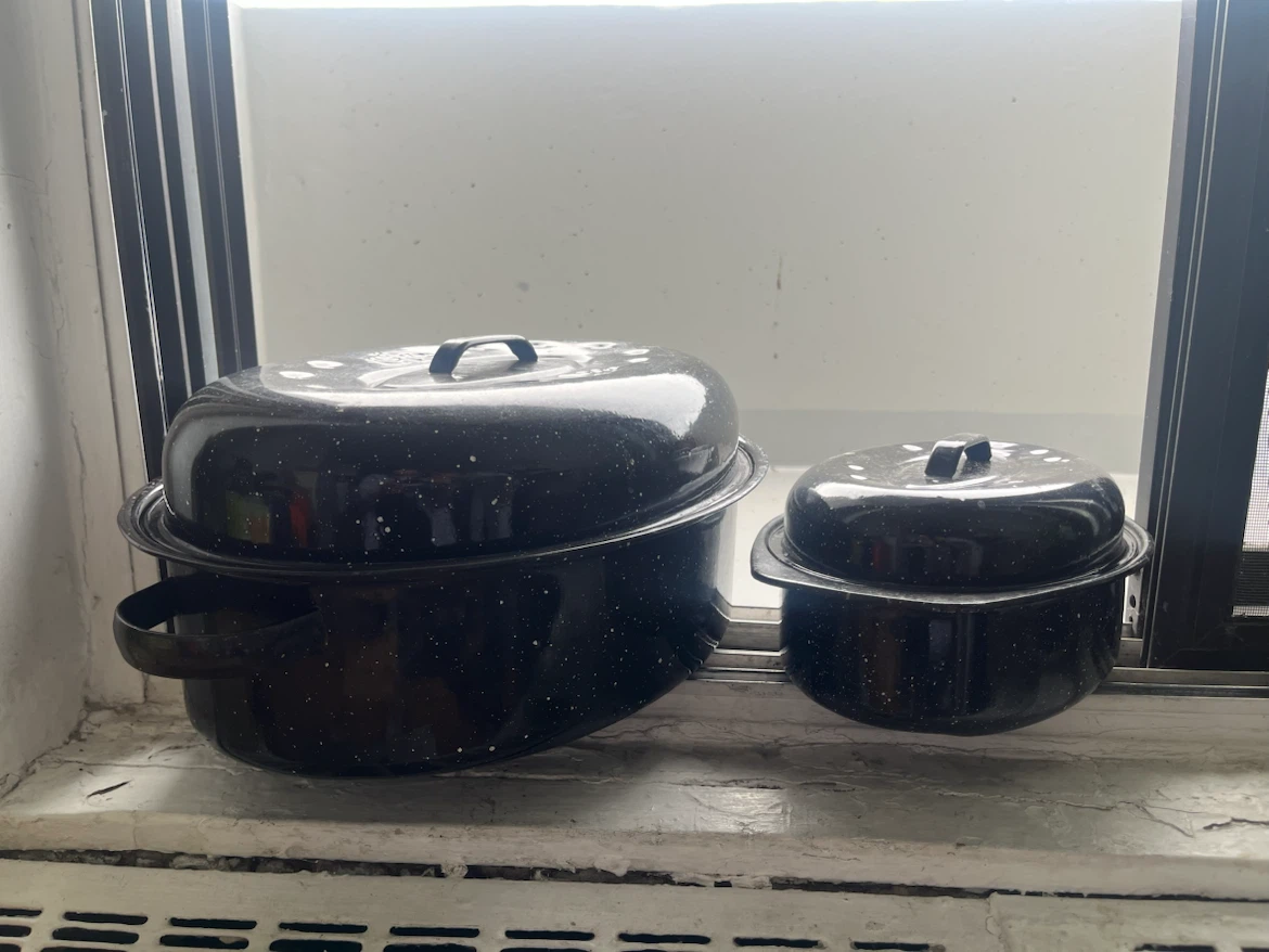 Enamel Roaster Set and Wok - photo 4