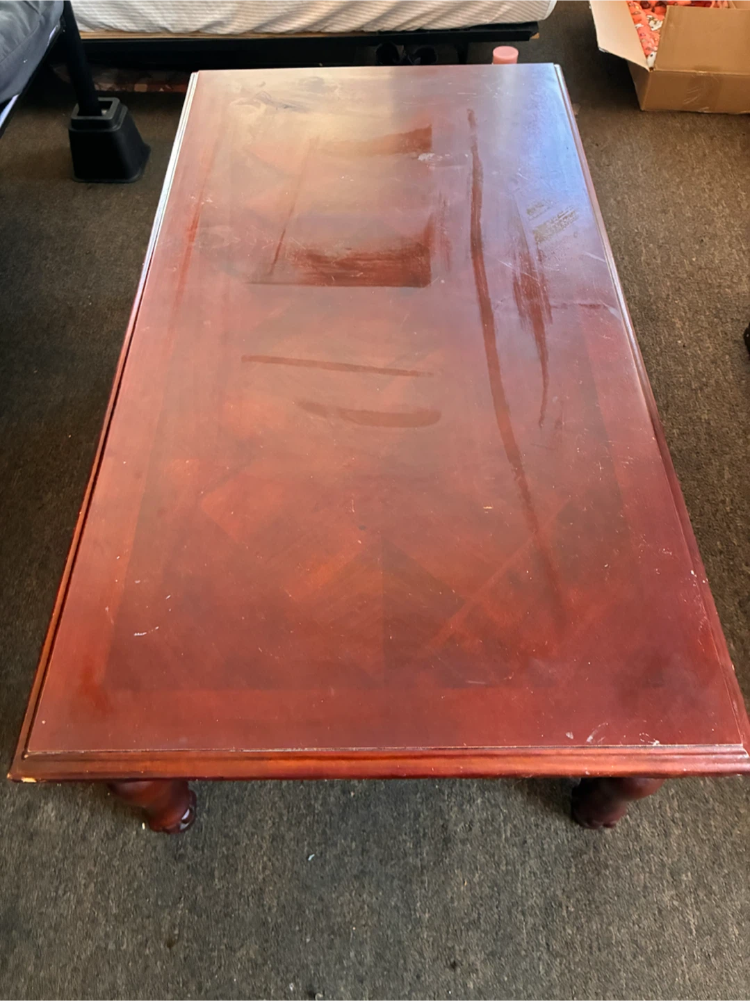 Traditional Dark Wood Coffee Table - photo 2