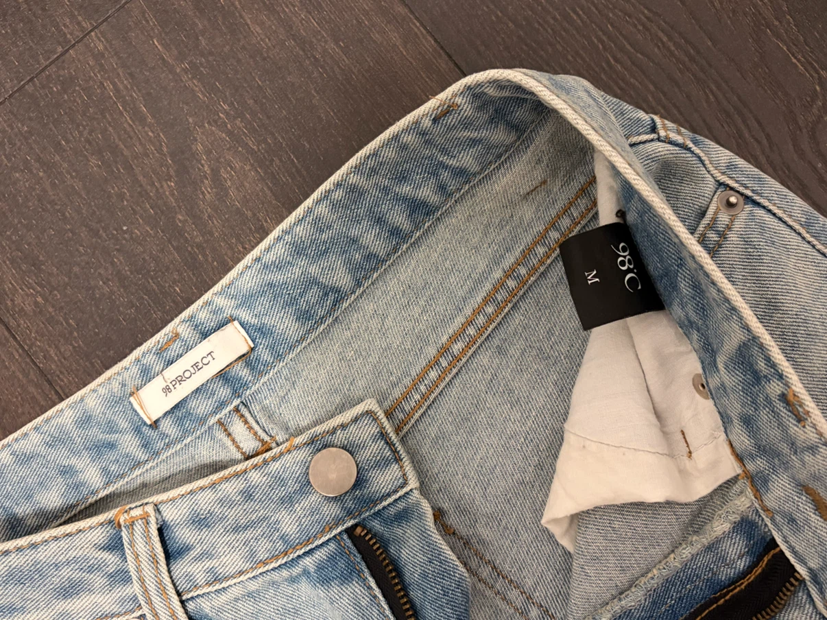 Korean 98 Project Light Wash Denim Jeans - photo 3