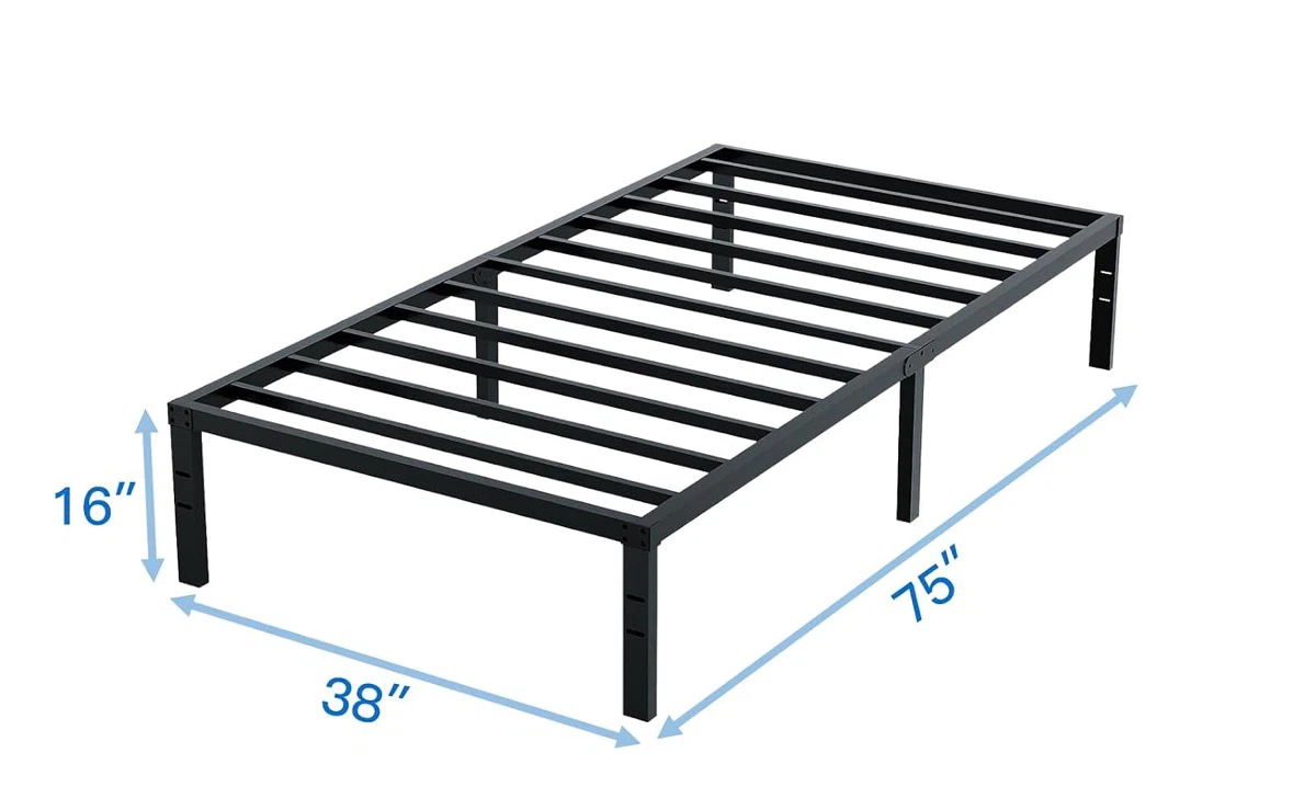 Black Metal Twin Size Bed Frame - photo 2