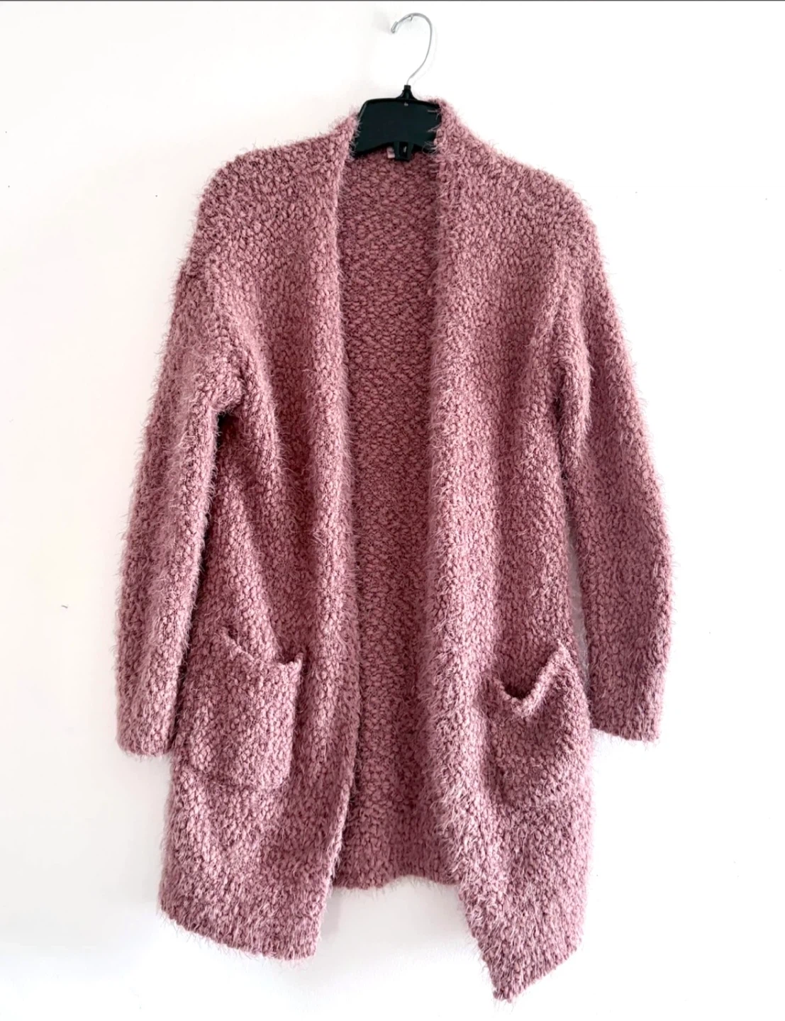 Pink Fuzzy Open Cardigan!