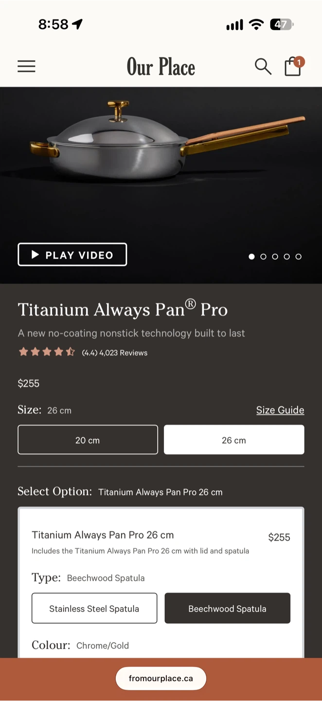 Our Place Titanium Always Pan Pro 26 cm - Gold