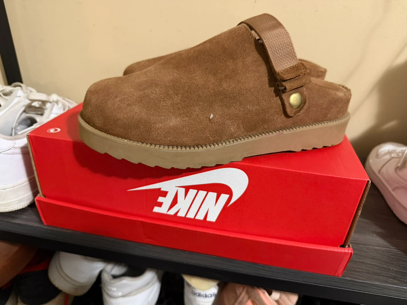 Brown Suede Clogs