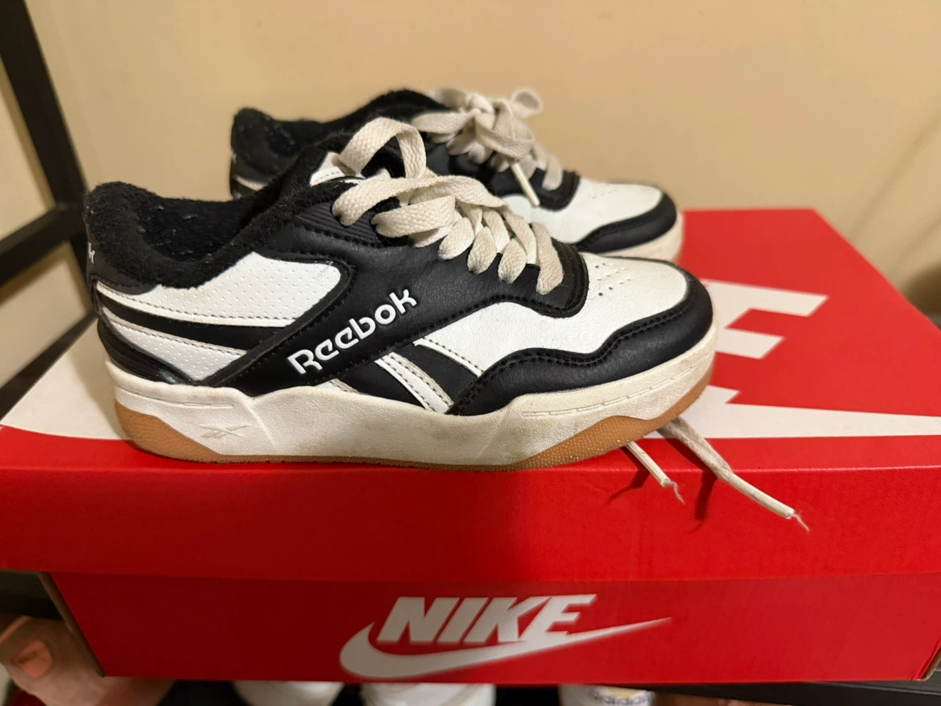 Reebok Black and White Sneakers