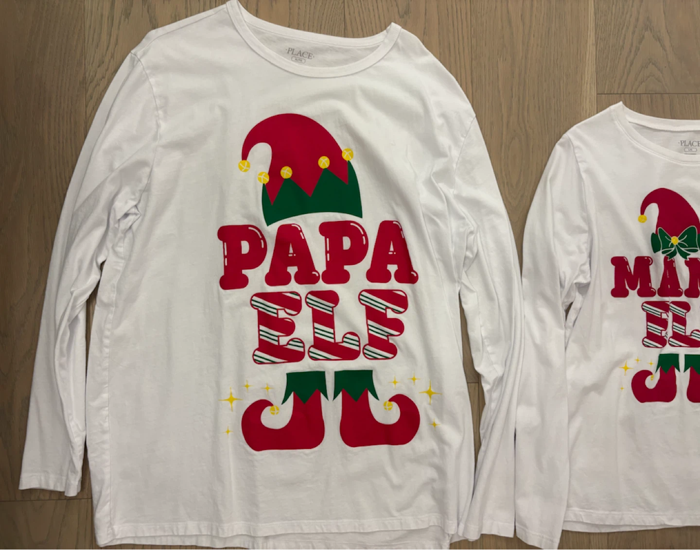 Papa and Mama Elf Matching Long Sleeve Shirts - photo 4