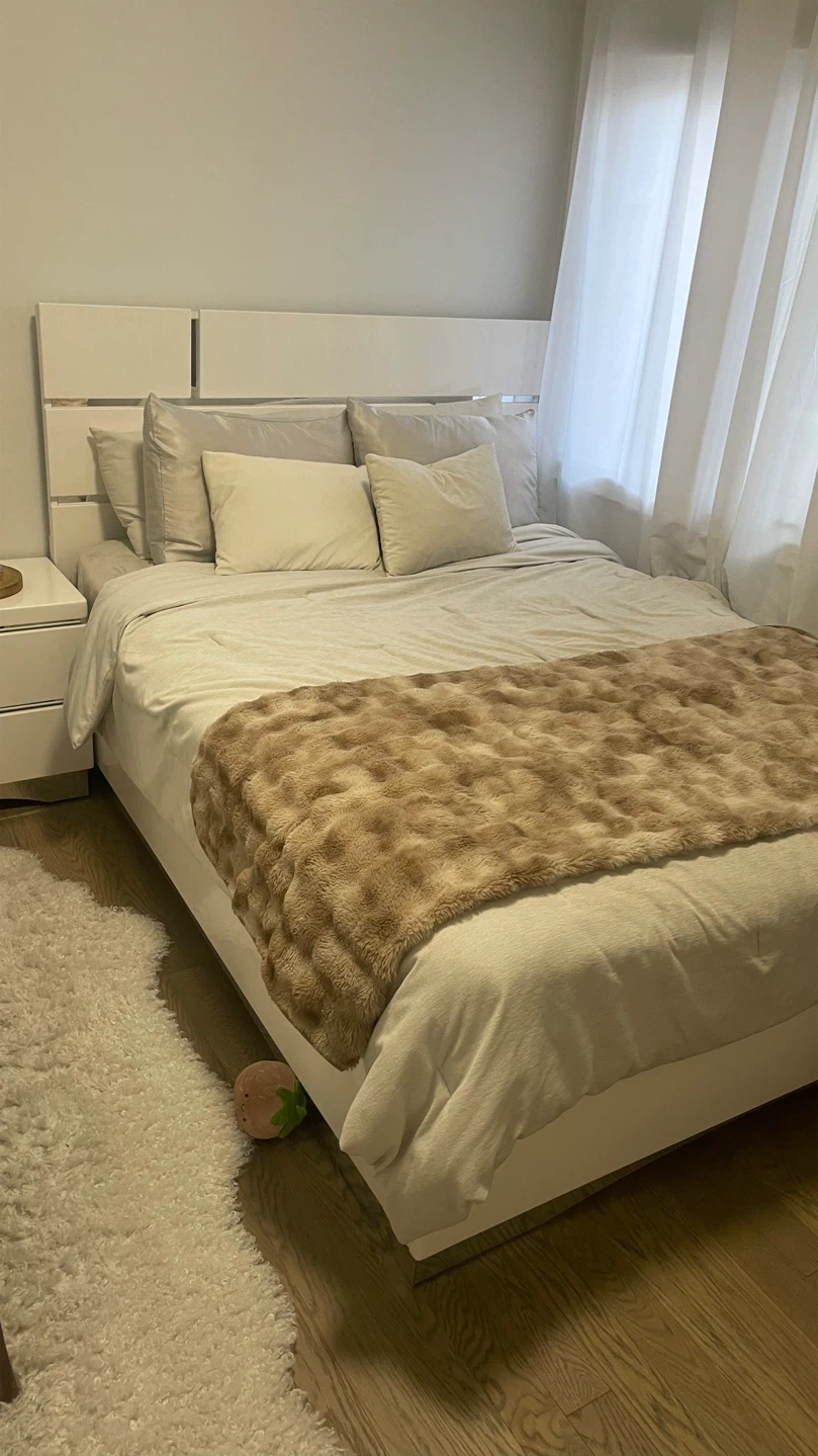 Queen Size Bed and Nightstand