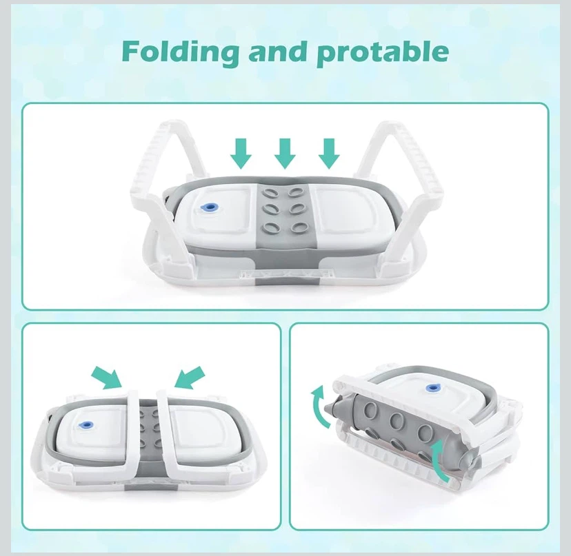 Foldable Baby Bathtub with Temperature Display - photo 4