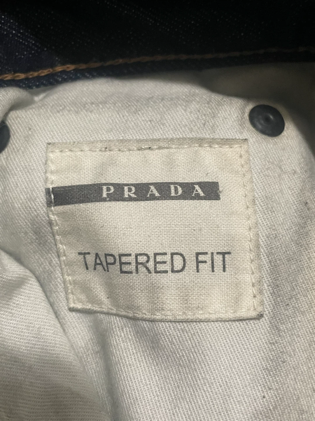 Prada Tapered Fit Dark Denim Jeans - photo 5