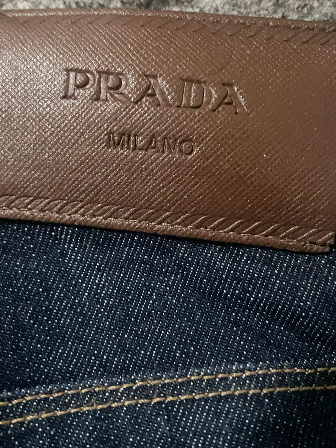Prada Tapered Fit Dark Denim Jeans - photo 3