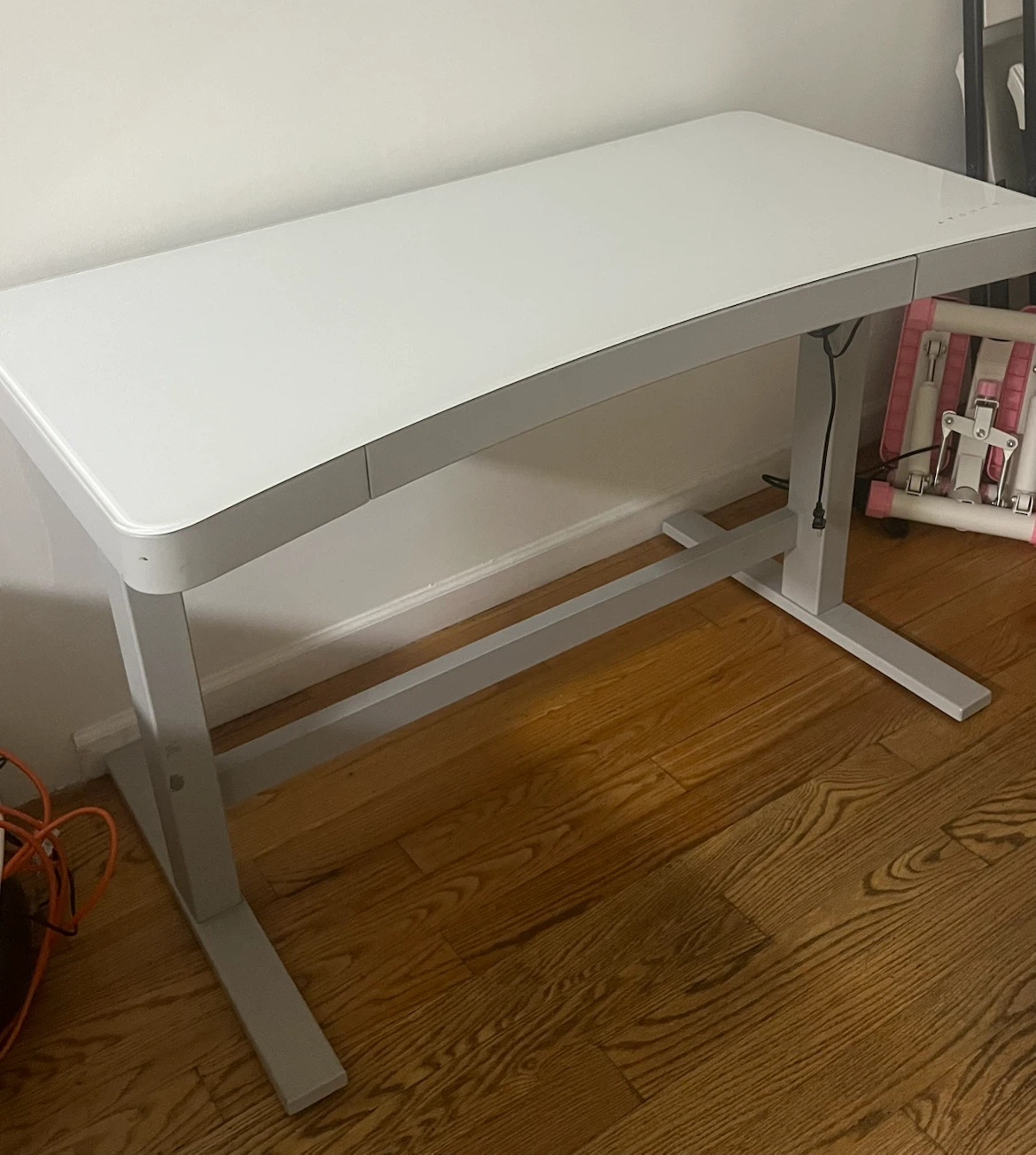 White Electric Standing Desk