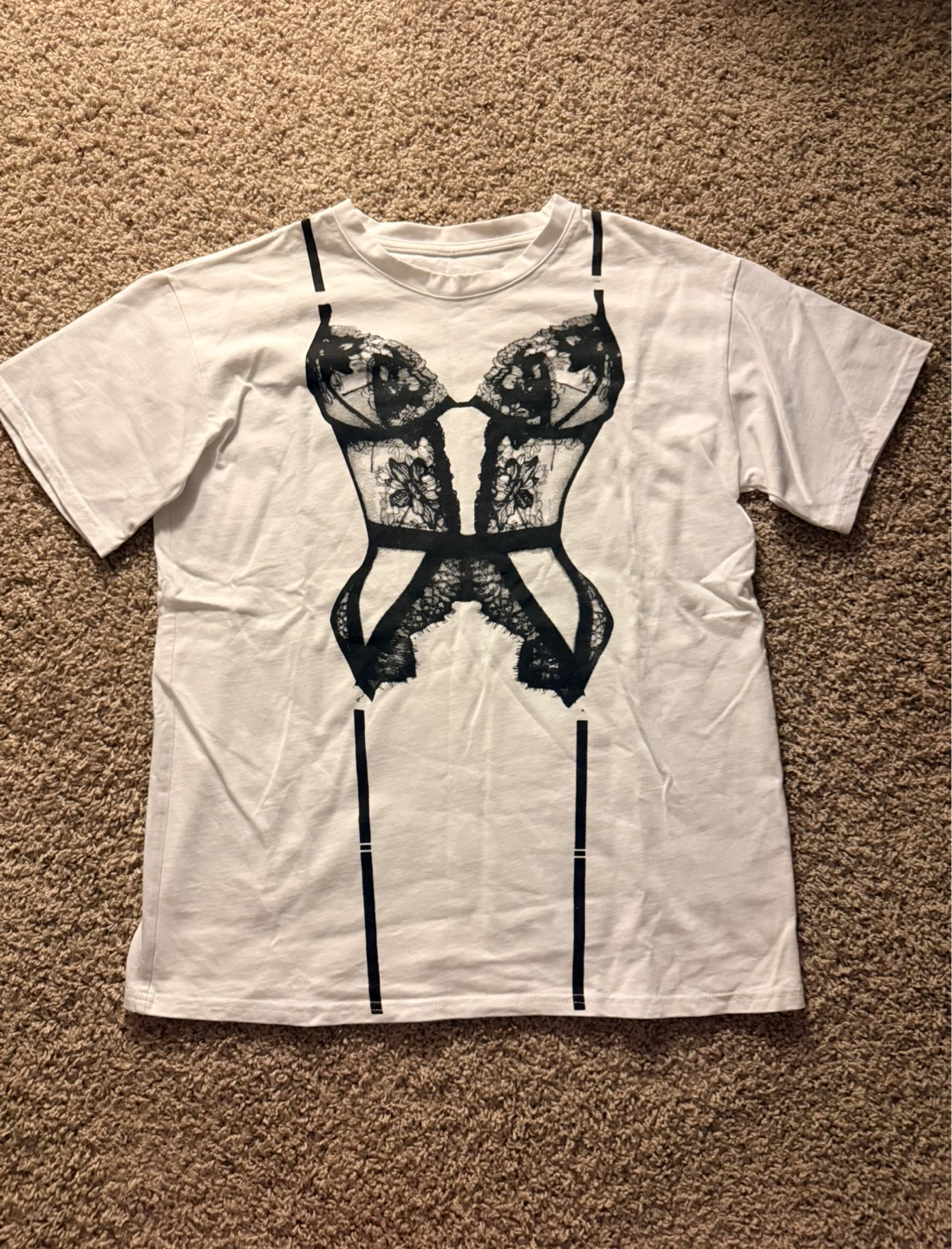Graphic print white t-shirt