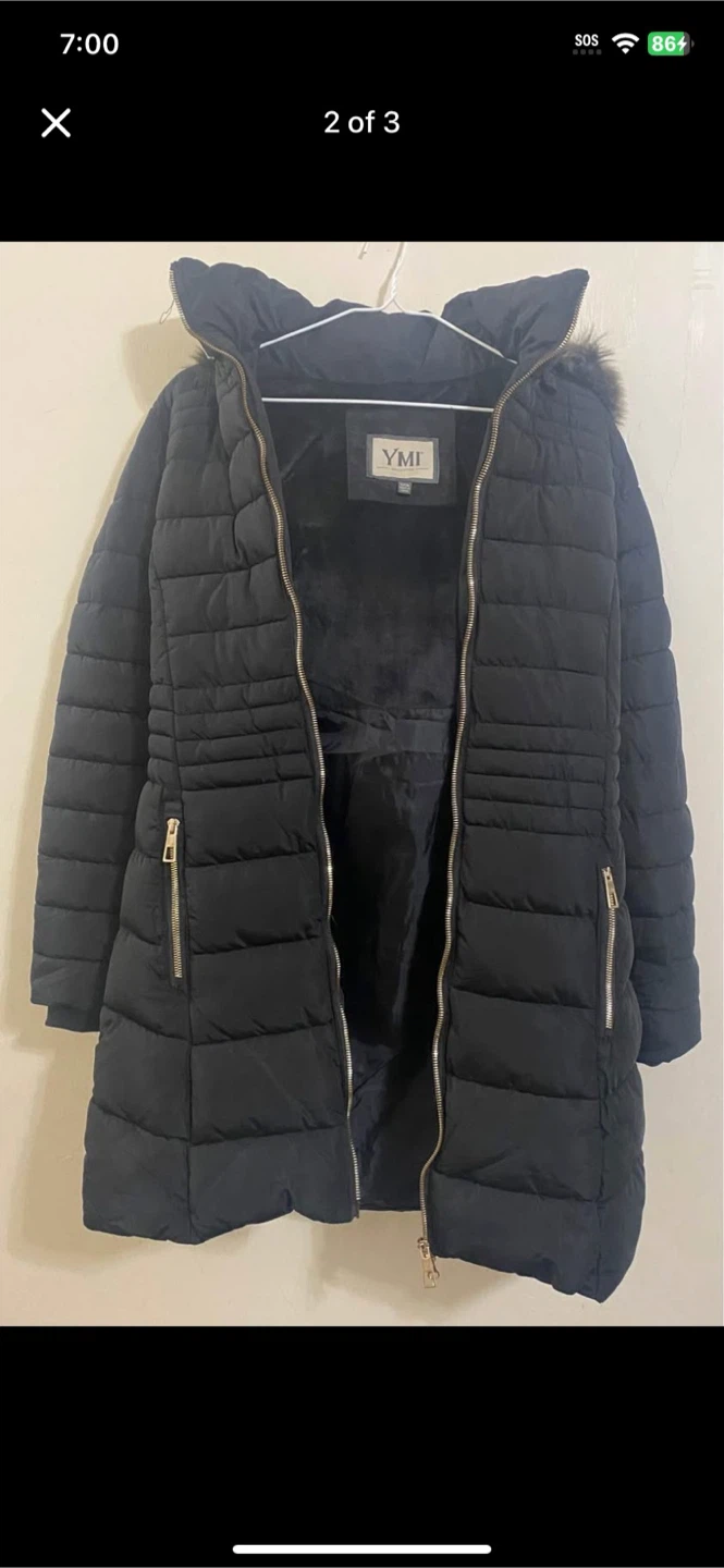 YMI Black Winter Puffer Jacket