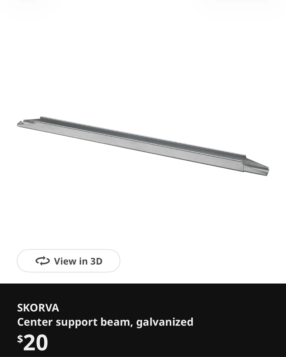 IKEA SKORVA Center support beam