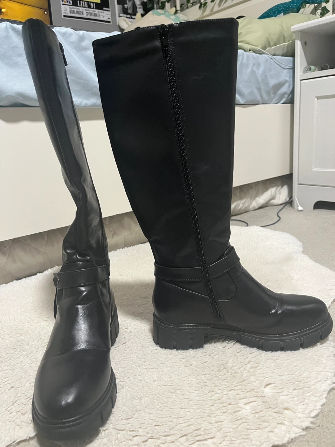 Black Knee High Boots - EU 37/US 6/6.5 - photo 3