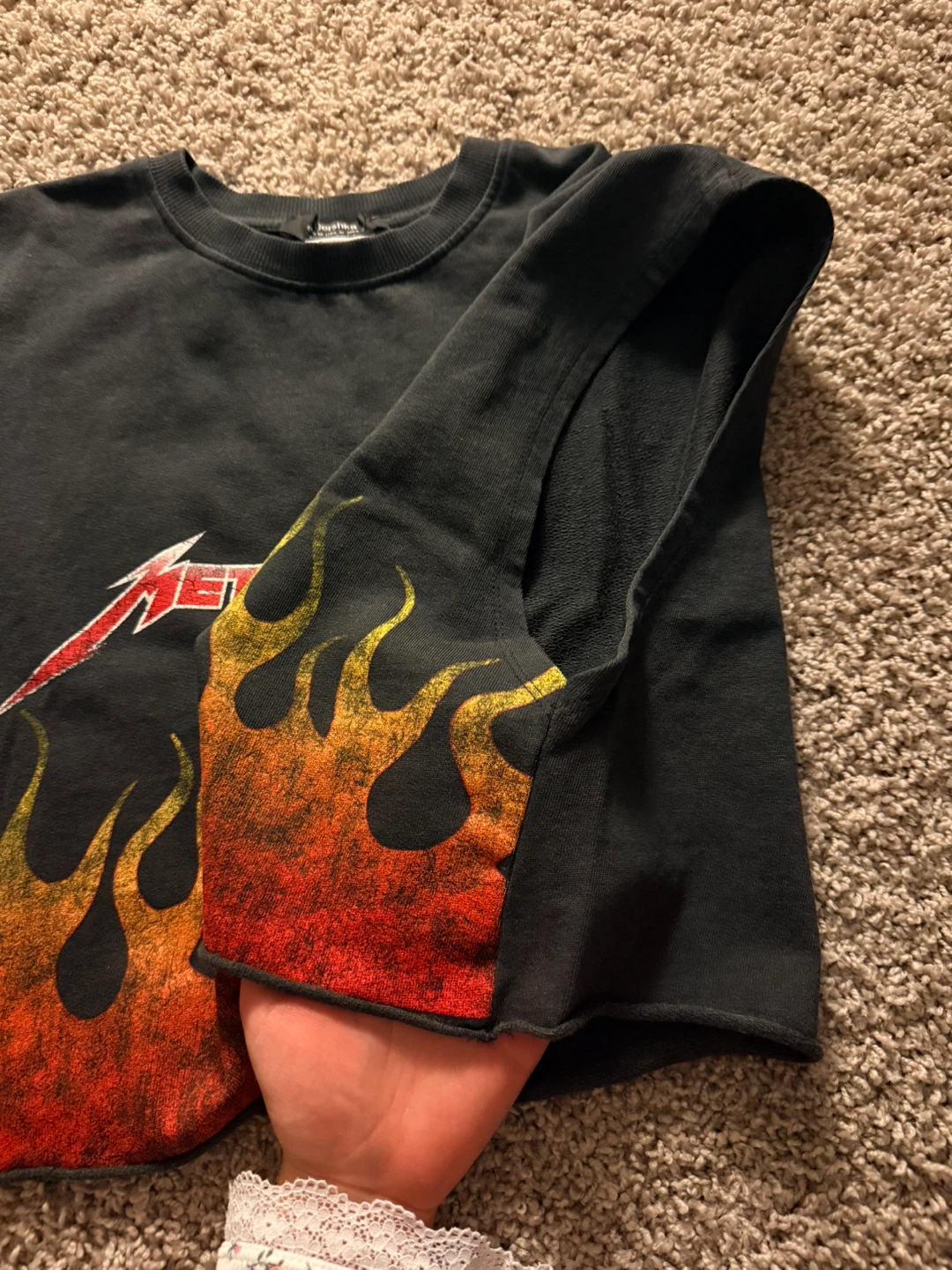 Bershka Metallica Flame Sleeveless Top - photo 4