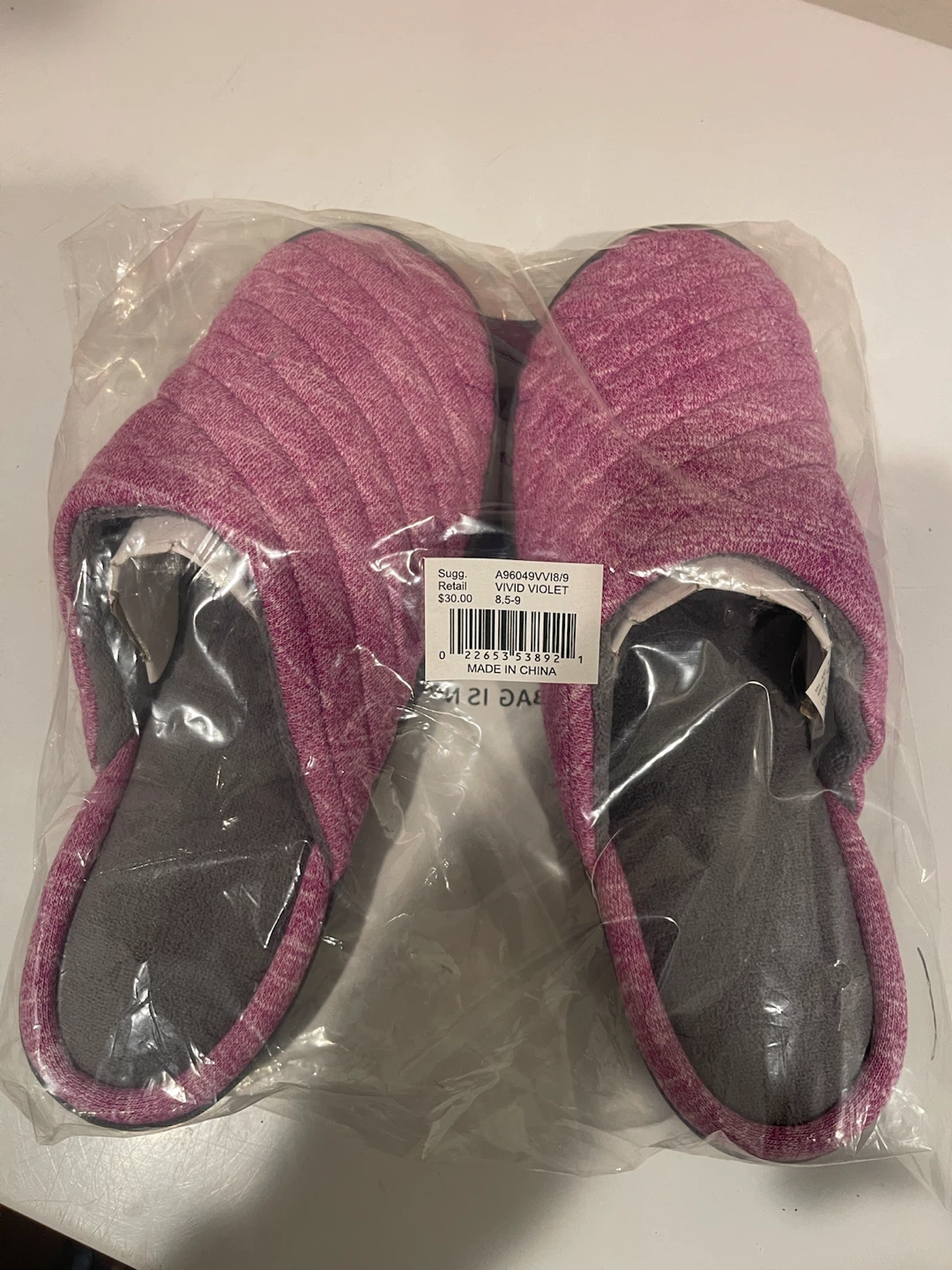 Isotoner Slippers Vivid Violet Size 8.5-9 - photo 3