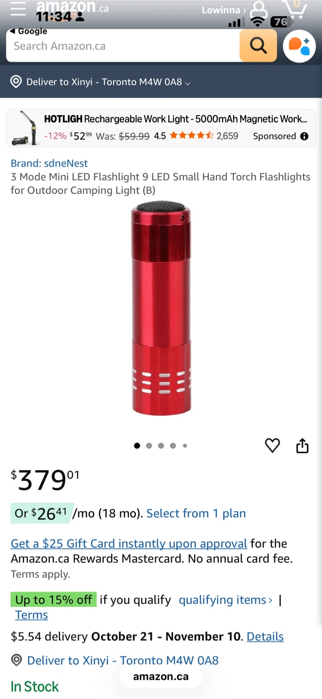 Mini LED Flashlight Small Hand Torch /Outdoor Camping Light