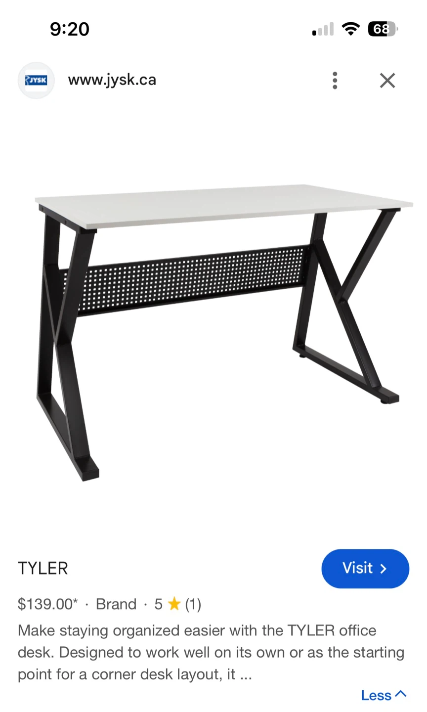 JYSK Office Desk / Computer Desk – Fair Condition
