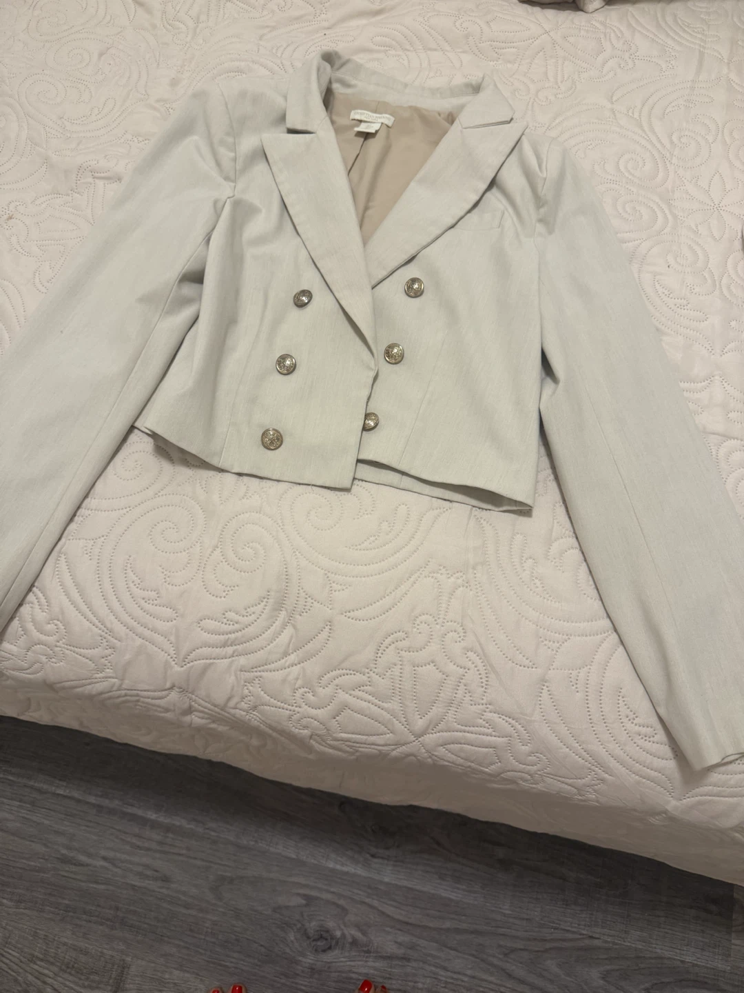 Cropped Double-Breasted Blazer