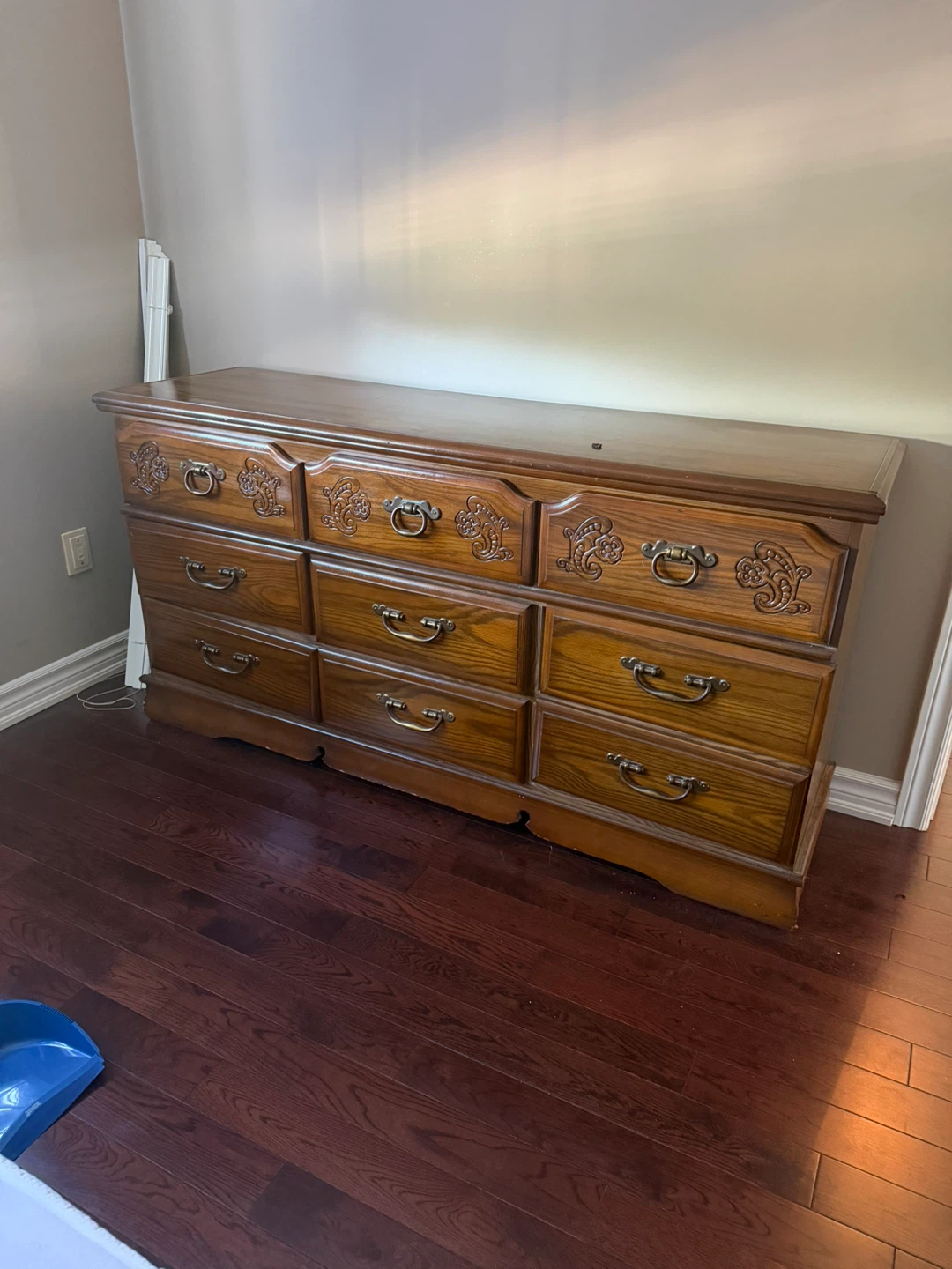 Vintage Wooden Dresser and Armoire Set - photo 3