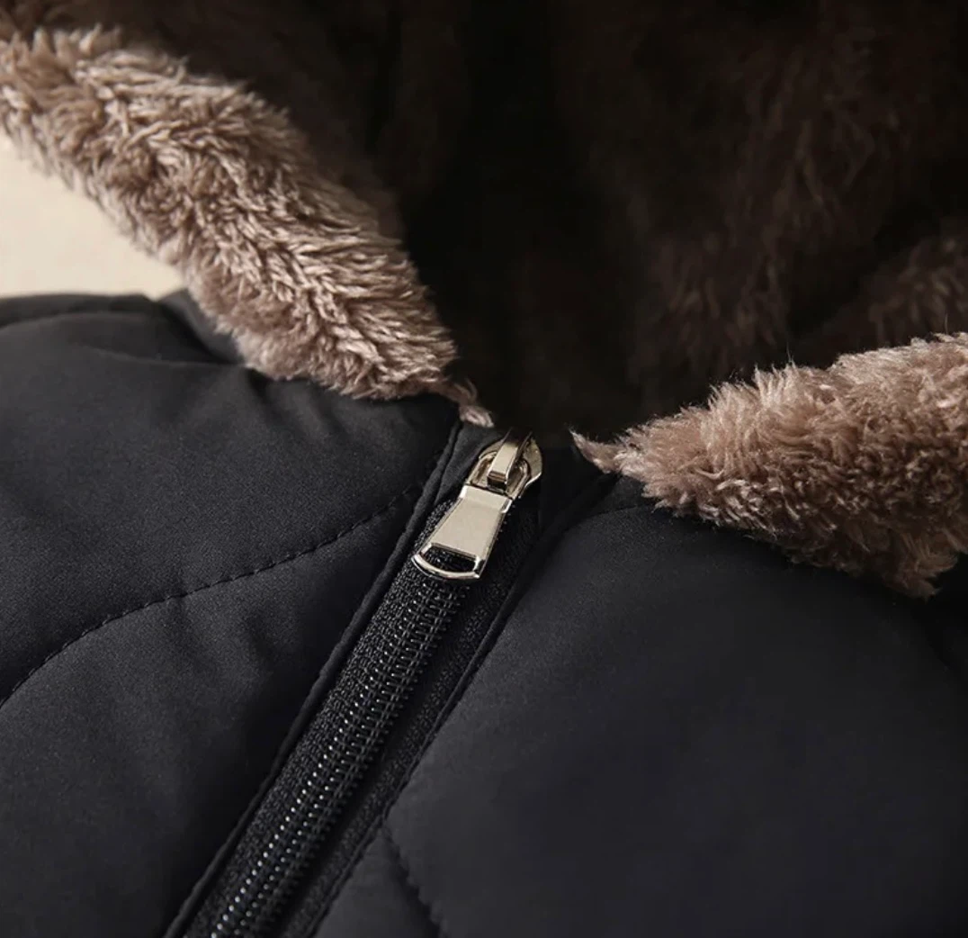 Black Baby Bear Ear Hooded Padded Jumpsuit - photo 4